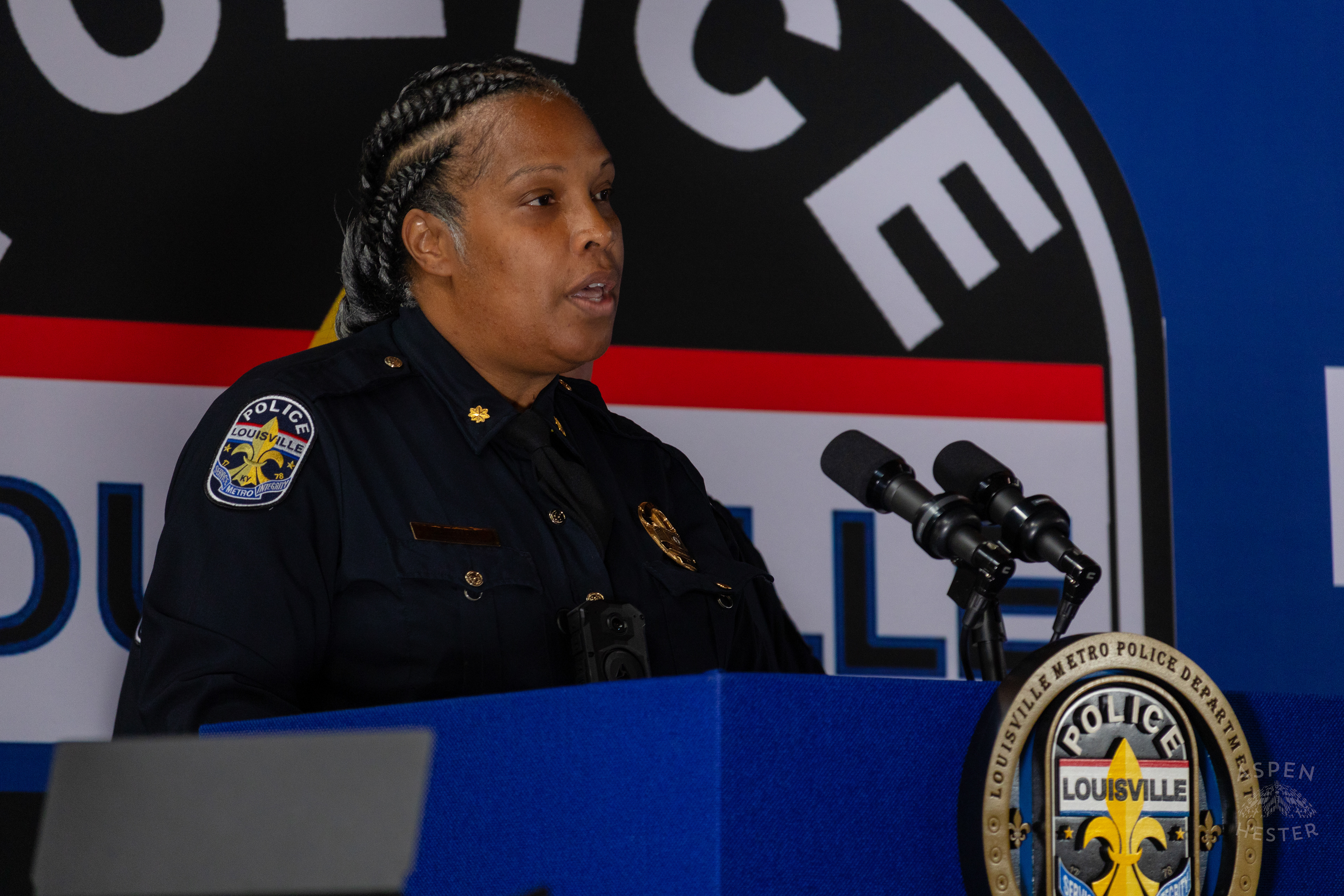 LMPD 4th Division Major Tiffany Tatum Speaks at The Graduation of MAC 59 into LMPD. August 30th, 2024Aspen Hester
