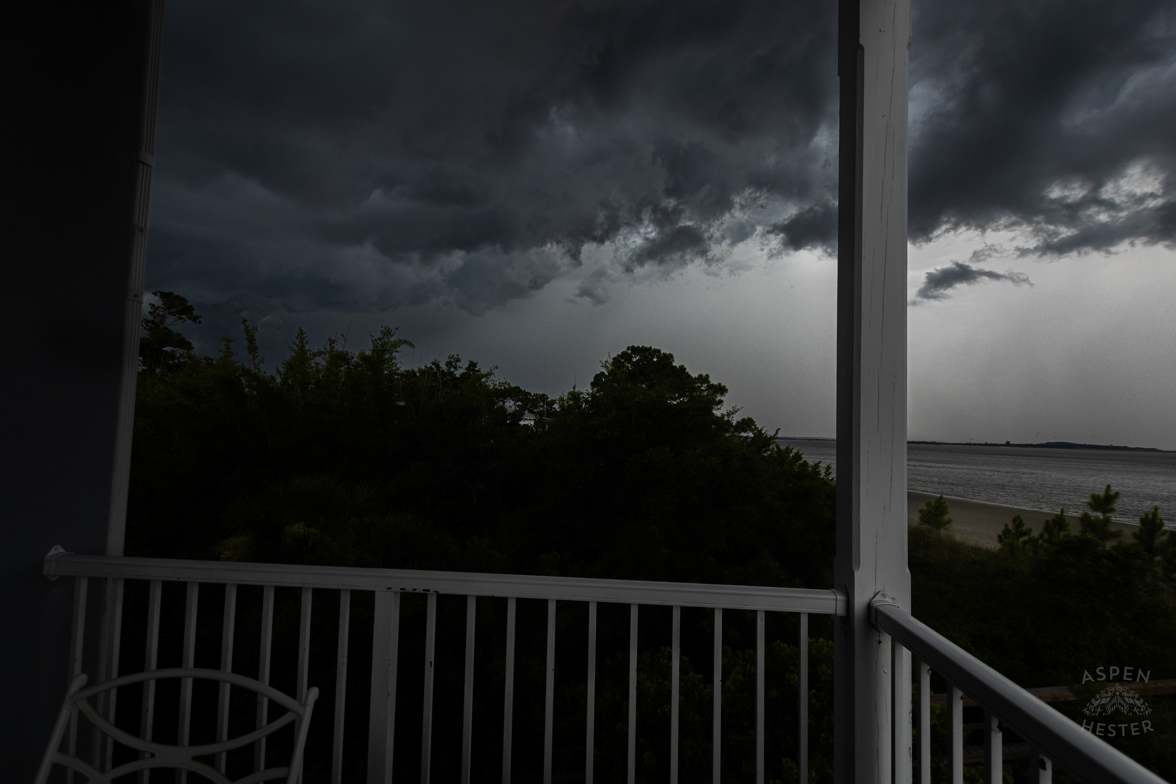 A Thunderstorm Rolls Over Tybee Island Georgia. June 27th, 2024/Aspen Hester