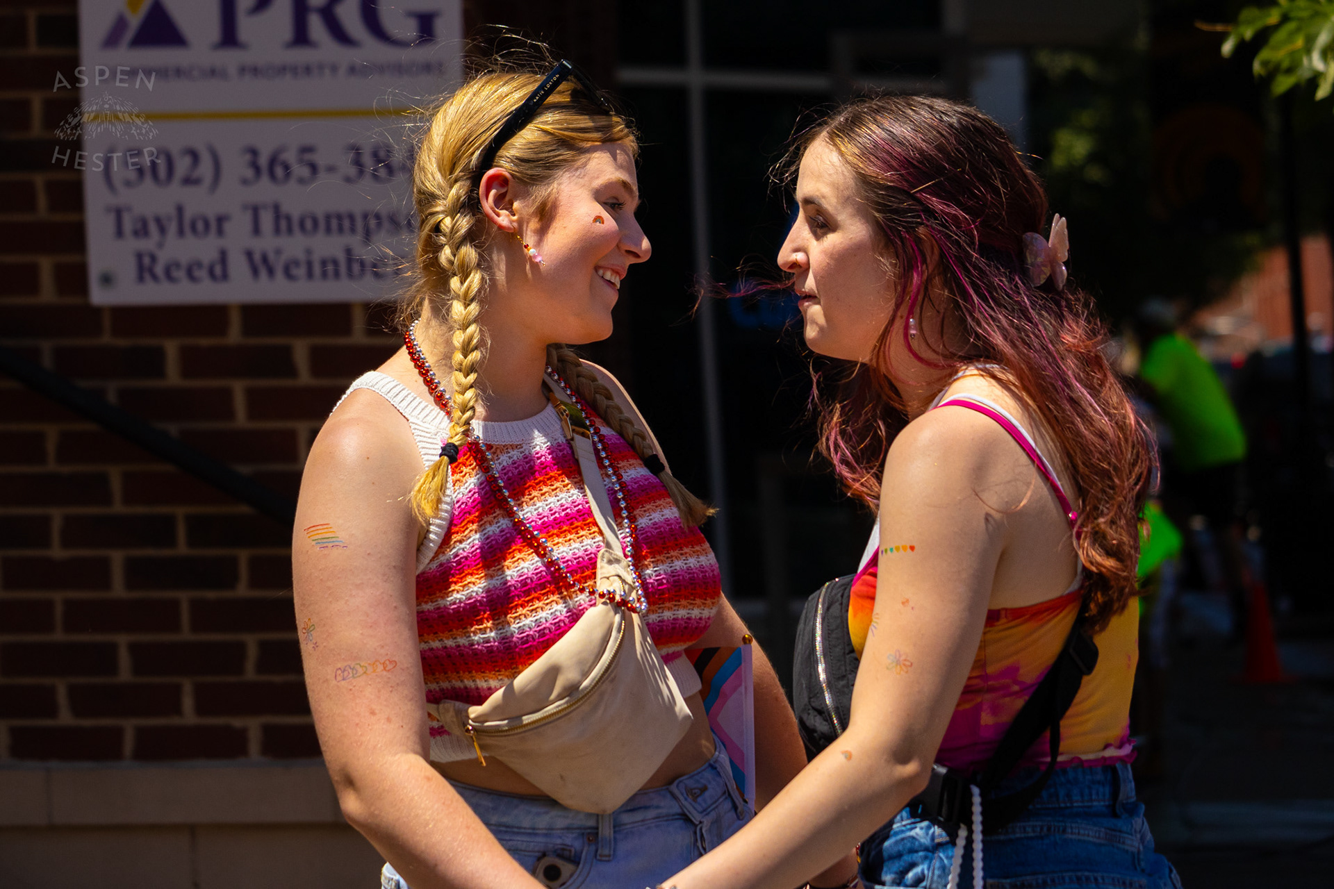 Lovers Watch The Kentuckiana Pride Parade. June 15th, 2024/Aspen Hester
