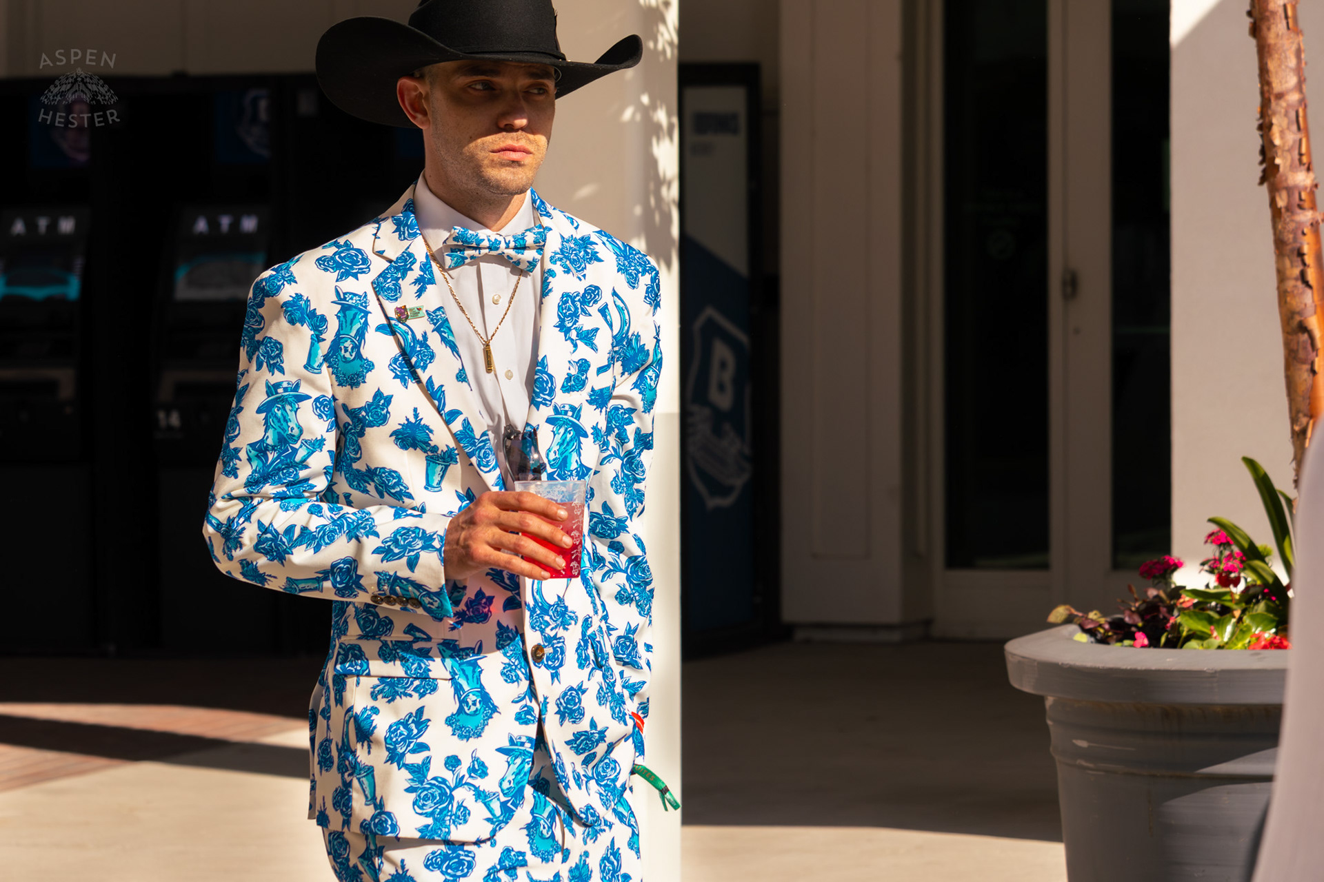 Fashion and Fascinators Near The Churchill Downs Grand Stands During Thurby. April 30th, 2026/Aspen Hester