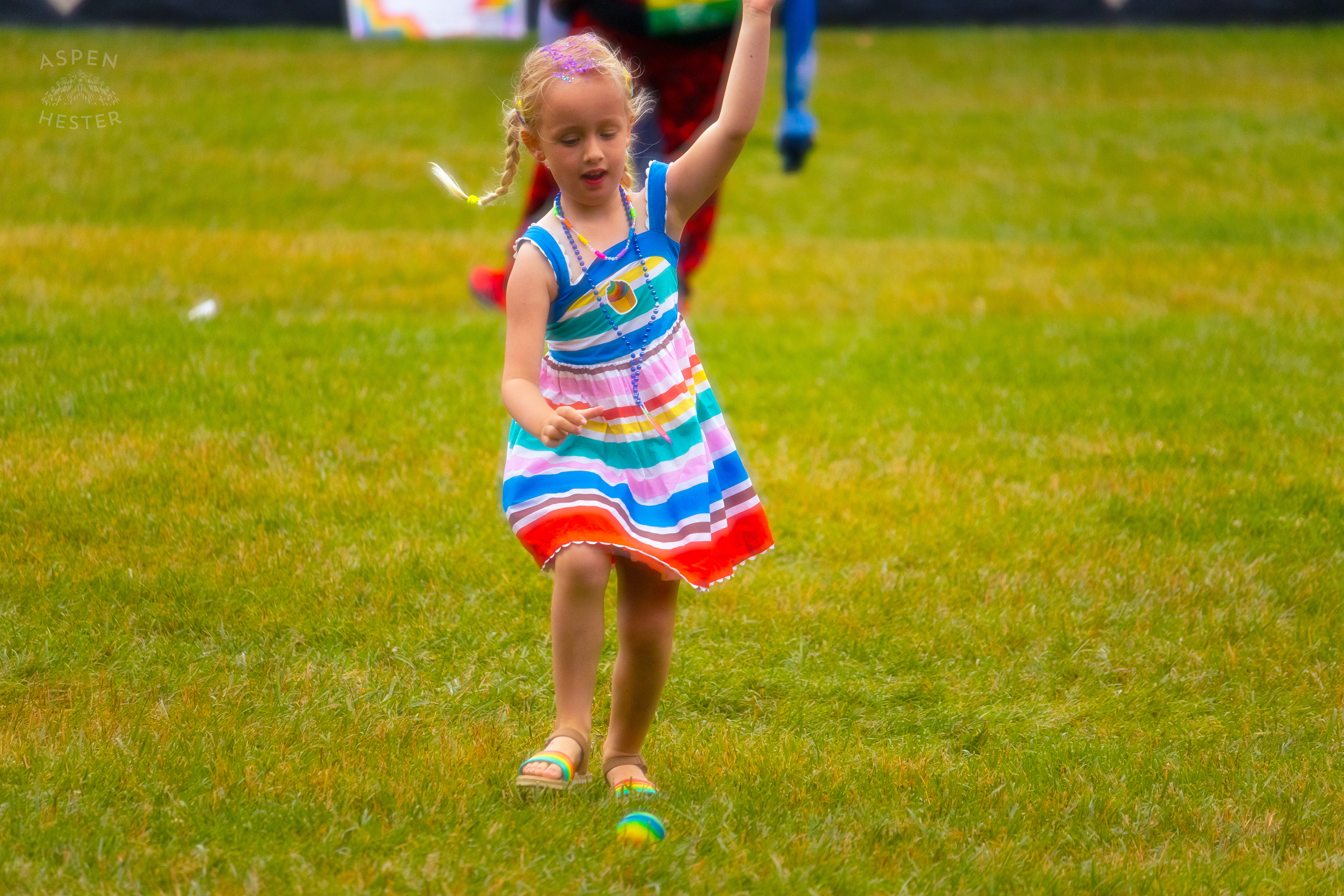 Kids Playing Ball at Southern Indiana Pride. June 1st, 2024/Aspen Hester