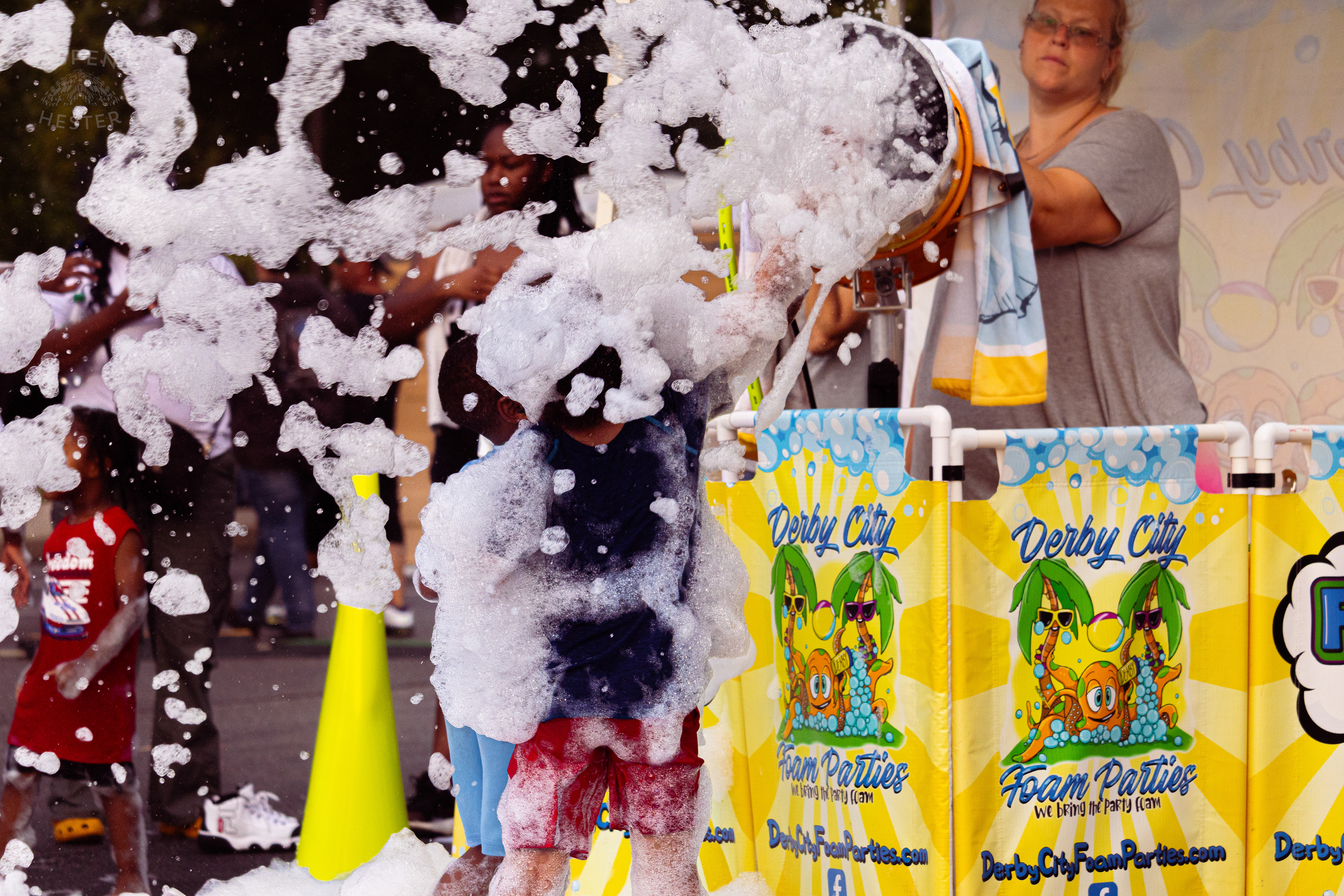 Kids Playing in the Bubble Party at Waterfront Park Fourth of July. July 4th, 2024/Aspen Hester