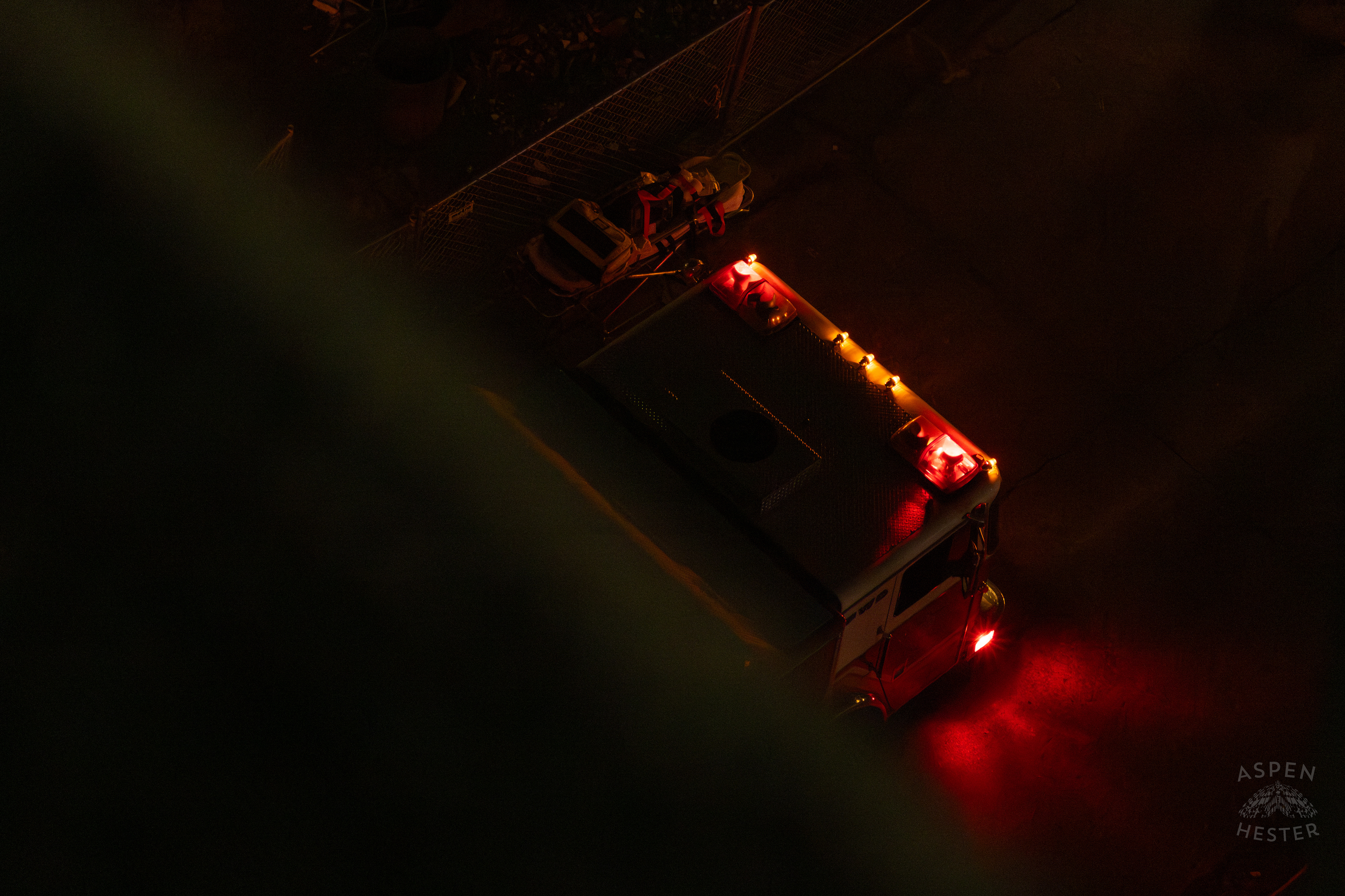 Fire Truck on The Scene of the 8+ Hour LFD Effort to Free The Trapped Demo Worker. November 11th, 2024/Aspen Hester