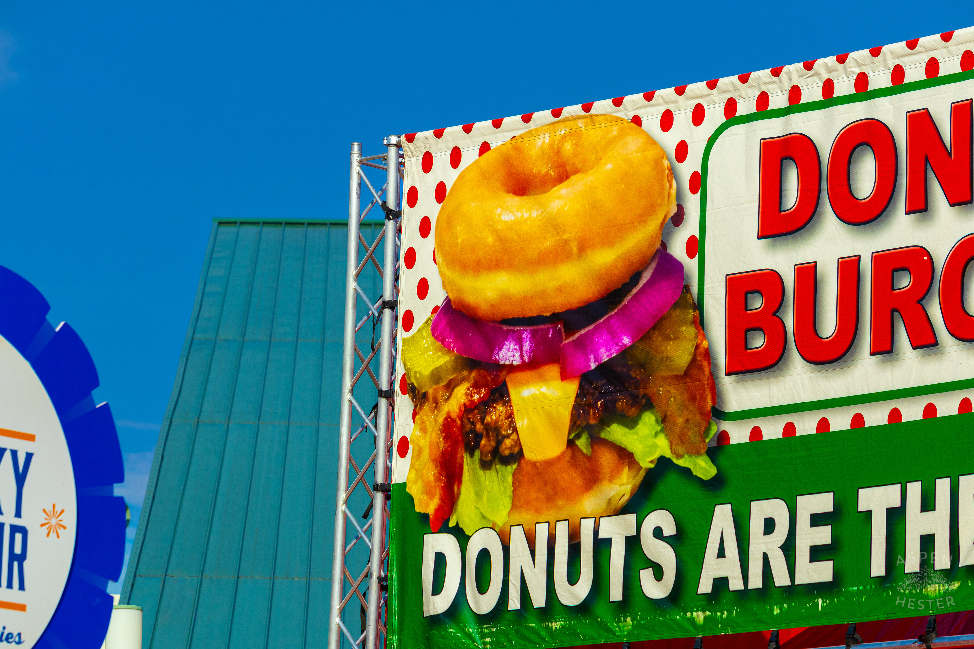 Donut Burger Signs The 120th Kentucky State Fair. July 15th, 2024/Aspen Hester