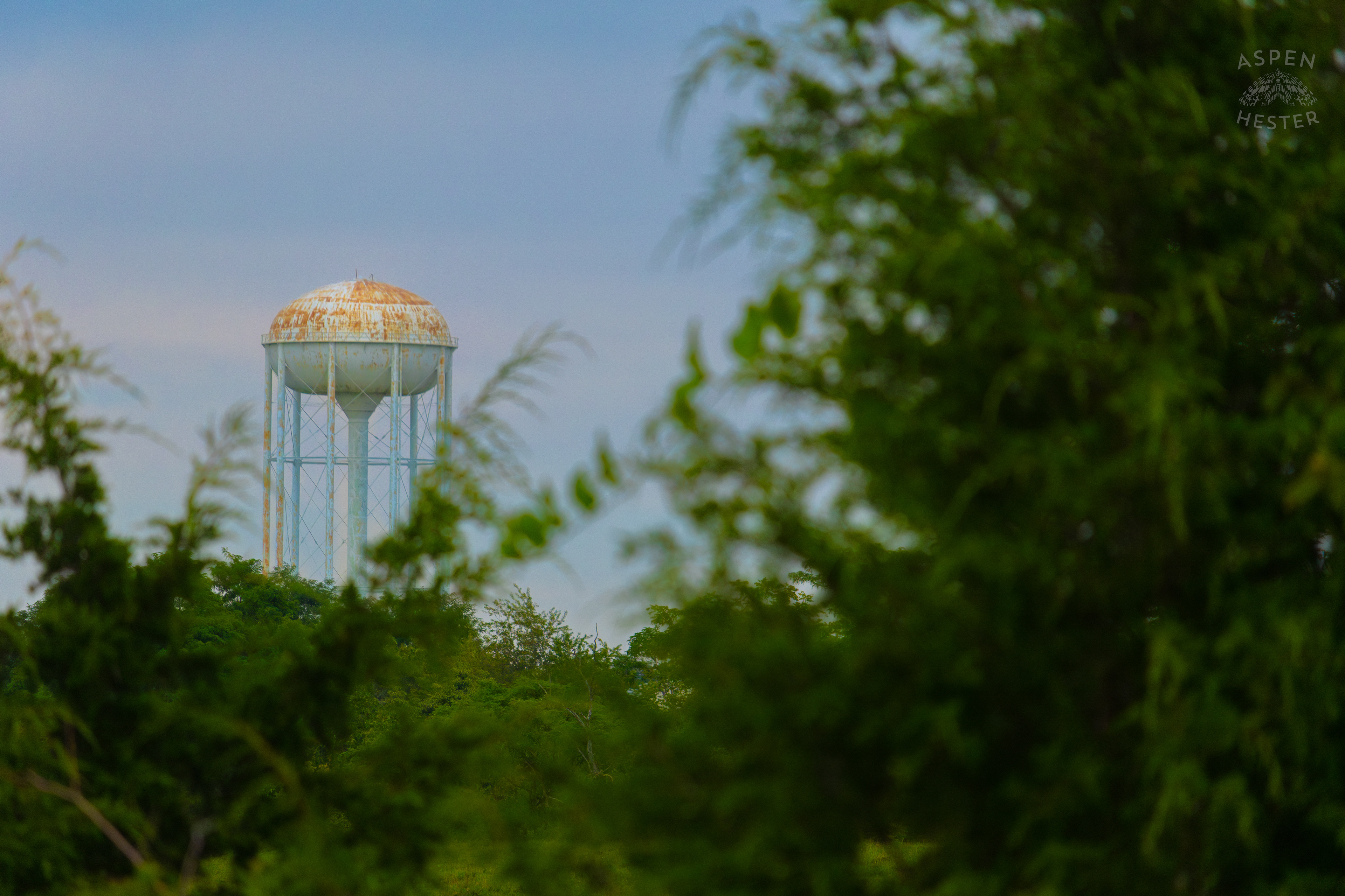 View of A Water Tower in Wendell Moore Park. August 12th, 2024/Aspen Hester