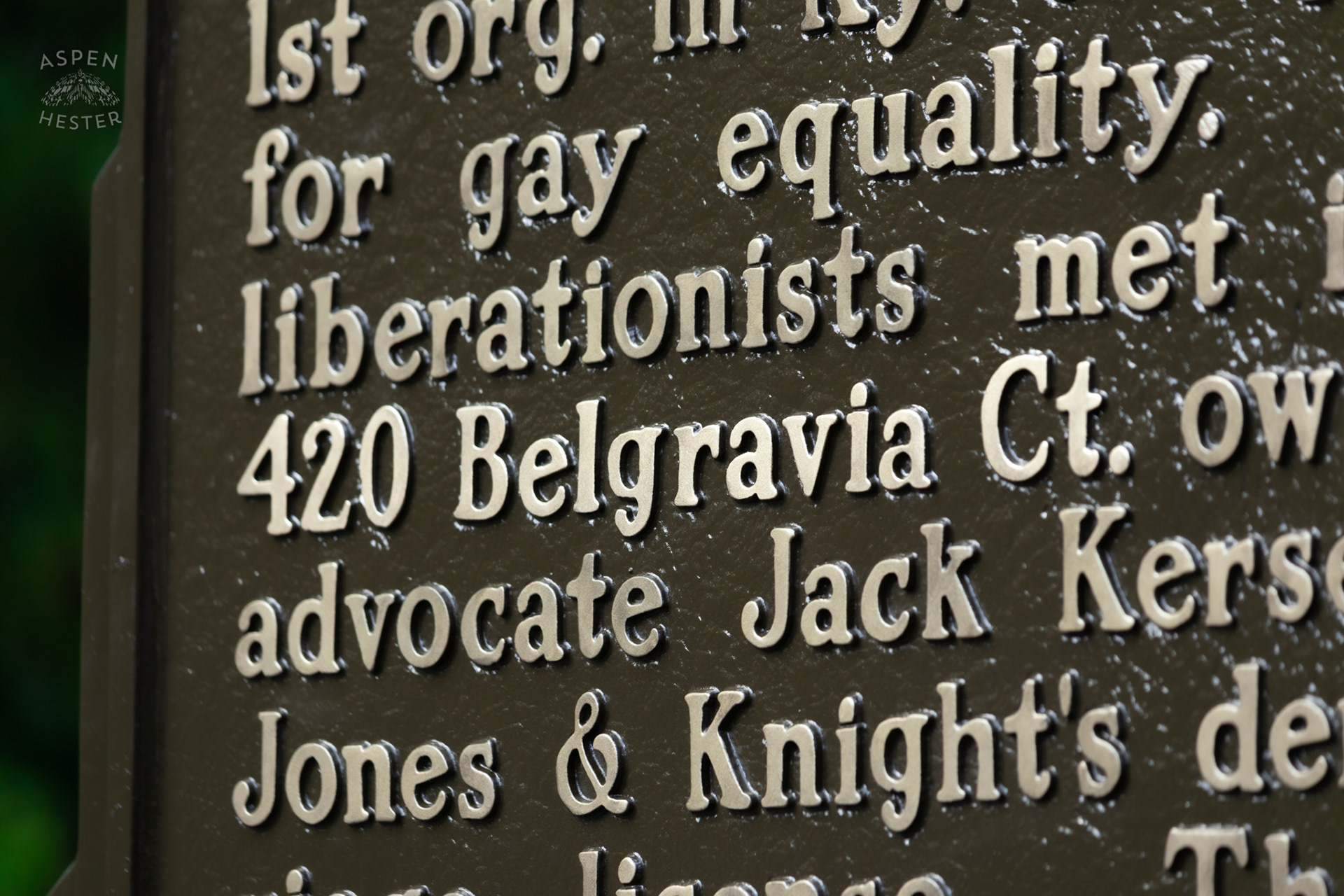 The 1st LGBTQ Ky Historical Hwy Marker Commemorating The Gay Liberation Front. June 6th, 2024/Aspen Hester
