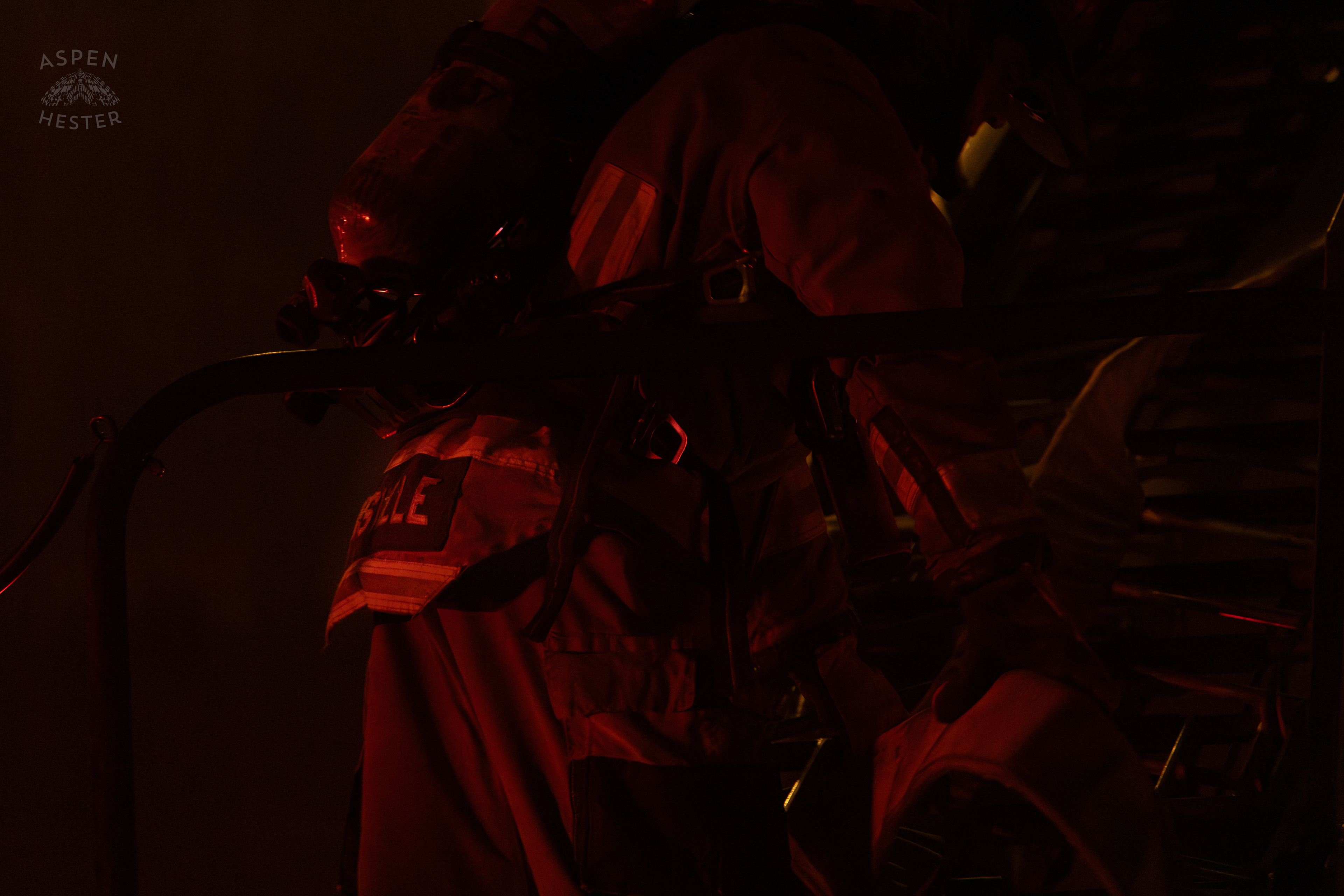 Firefighter on The Scene of a Massive 3 Alarm Blaze Engulfing The Vacant St. Paul's German Evangelical Church on East Broadway. October 9th, 2024/Aspen Hester