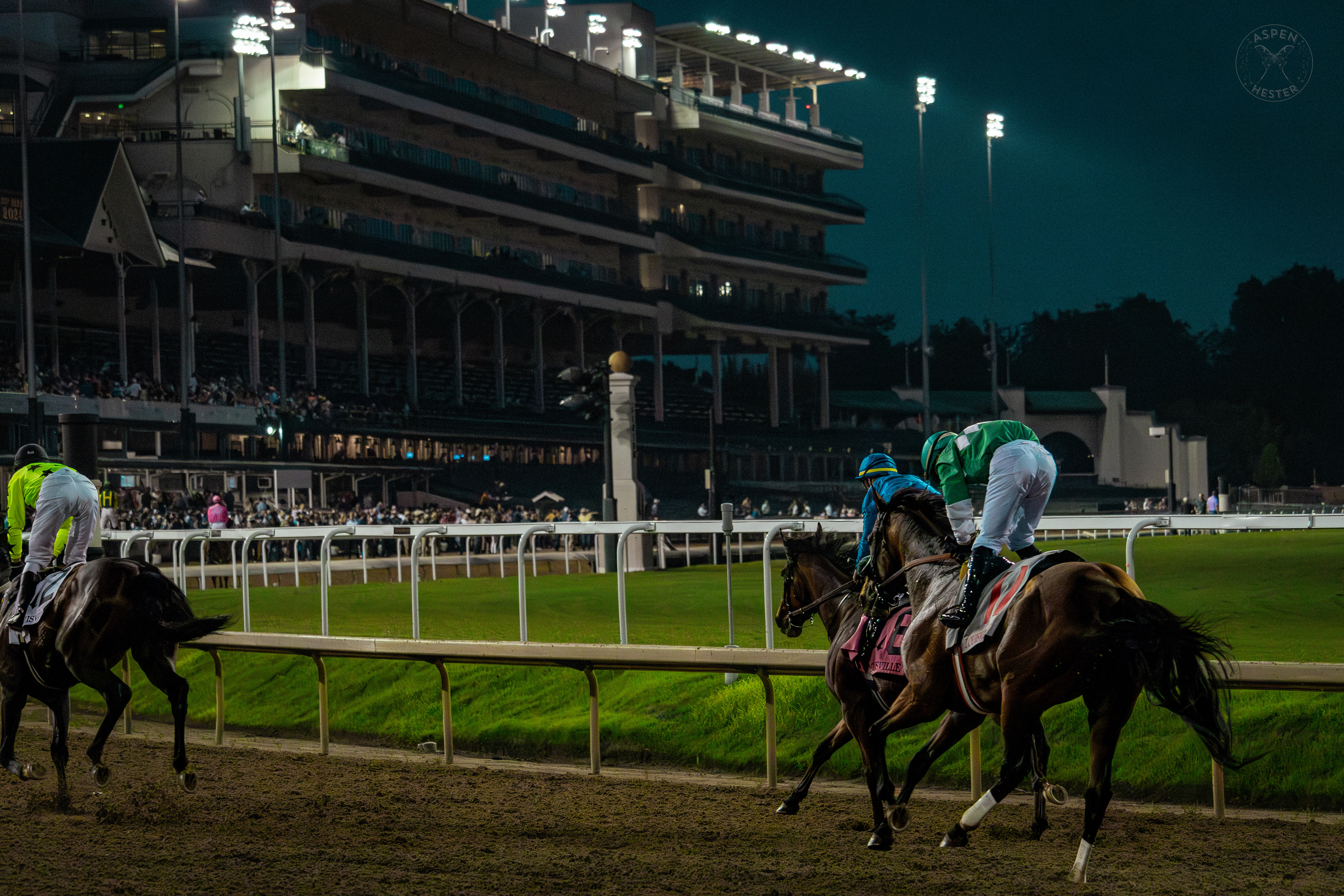 Horses Racing at Downs After Dark. May 18th, 2024/Aspen Hester