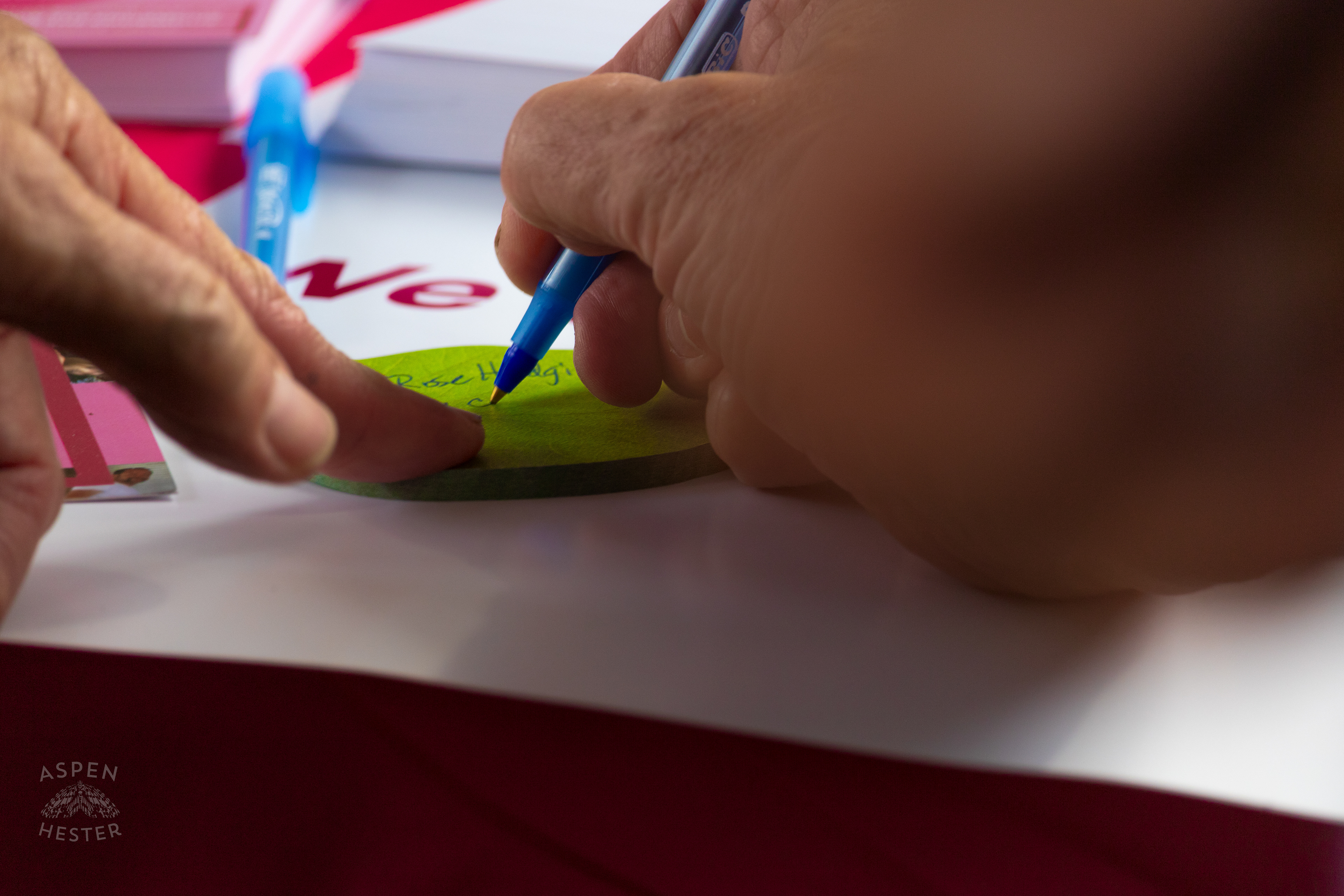 Victims of Overdose’s Loved Ones Write Their Name on A Leaf to Be Put in A Memorial Basket at The 3rd Annual Vocal KY International Overdose Awareness Day Rally and March. August 31st, 2024/Aspen Hester