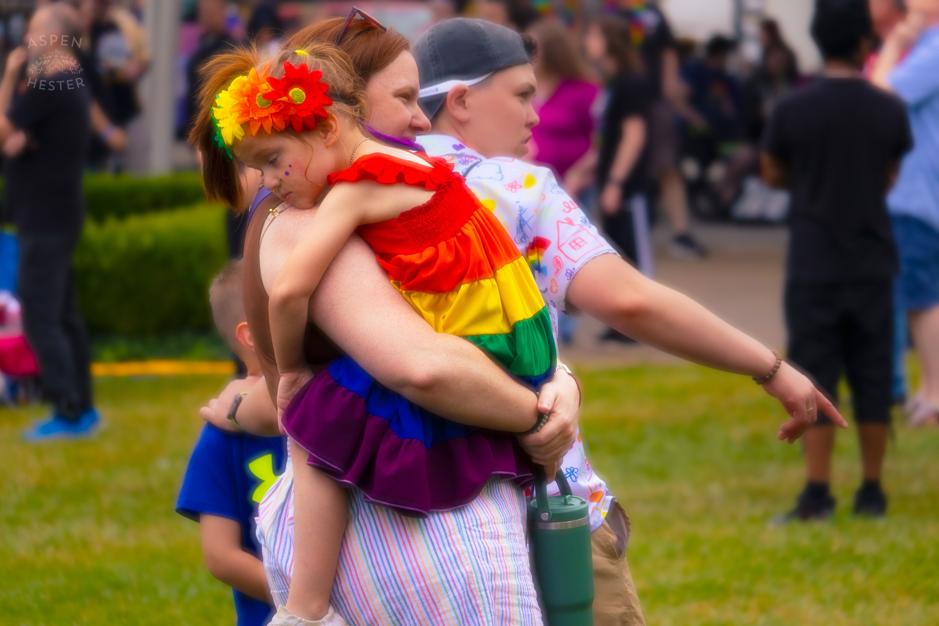 Part of A Young Family Celebrating at Southern Indiana Pride. June 1st, 2024/Aspen Hester