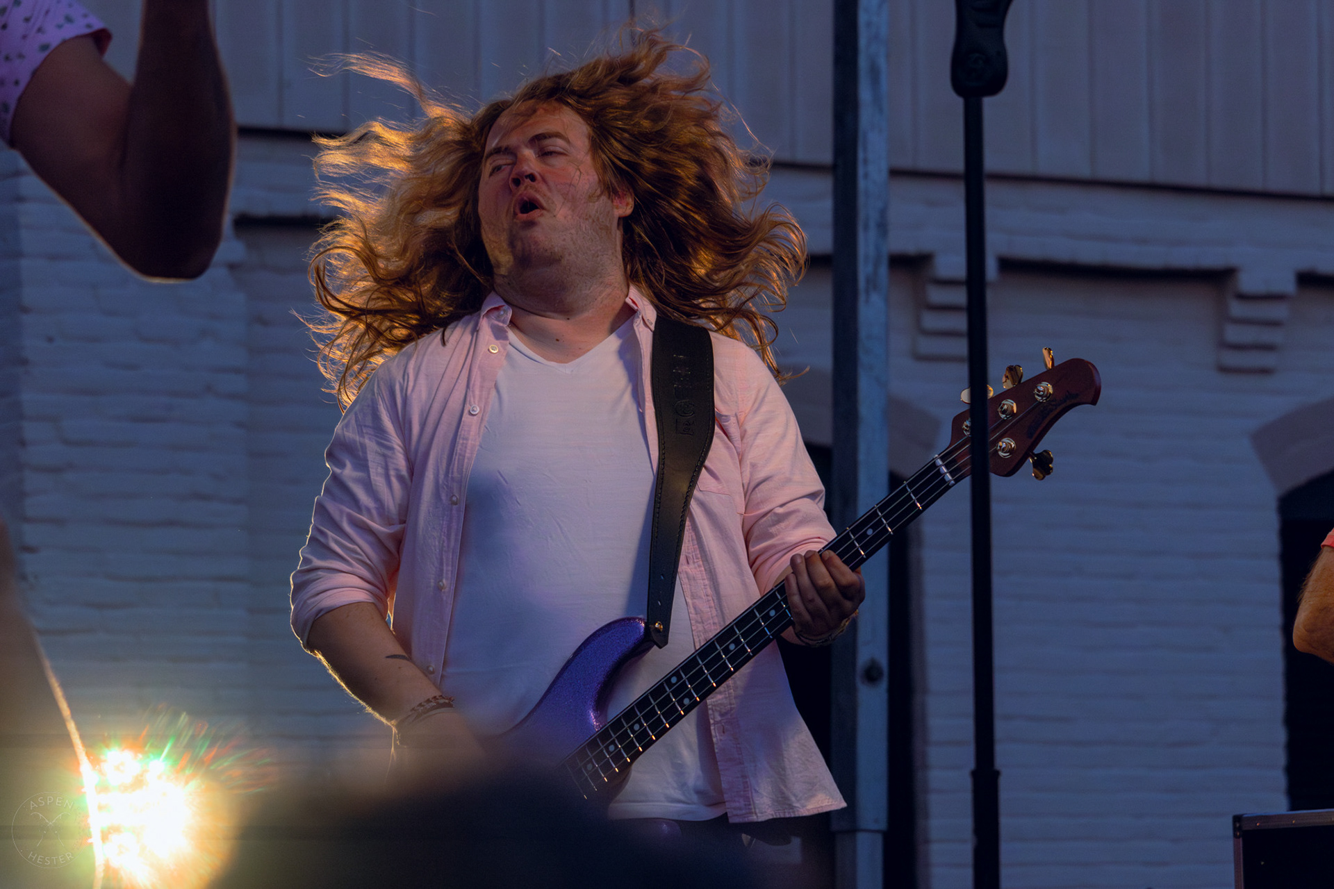 The Juicebox Heroes' Josh Inzer Playing Guitar At Clarksville 'Good Times' Summer Concert Series. May 11th, 2024/Aspen Hester