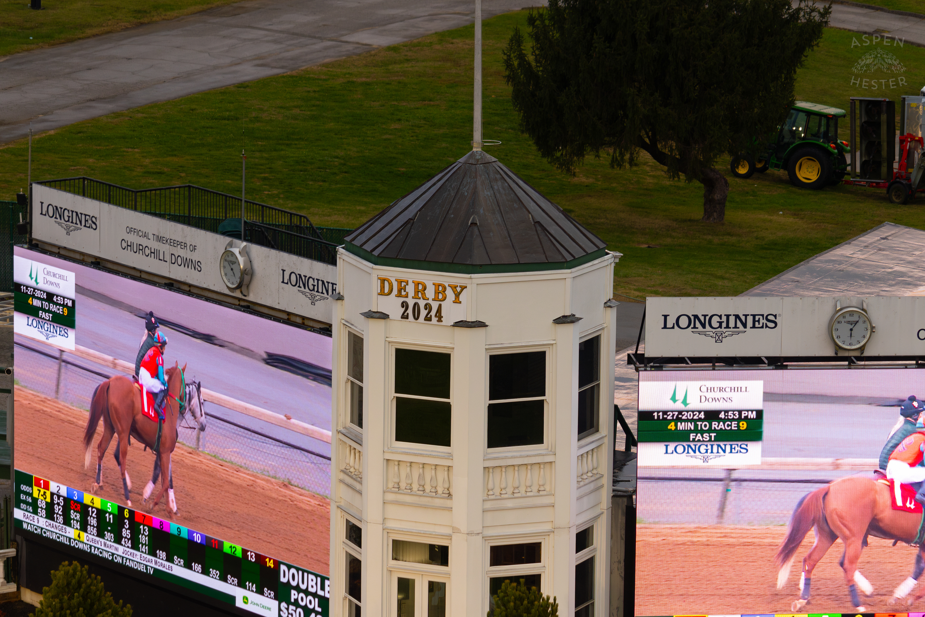 The Infamous Churchill Downs Pagoda On The Day Bob Baffert Returned After A 3 Year Suspension. November 27th, 2024/Aspen Hester