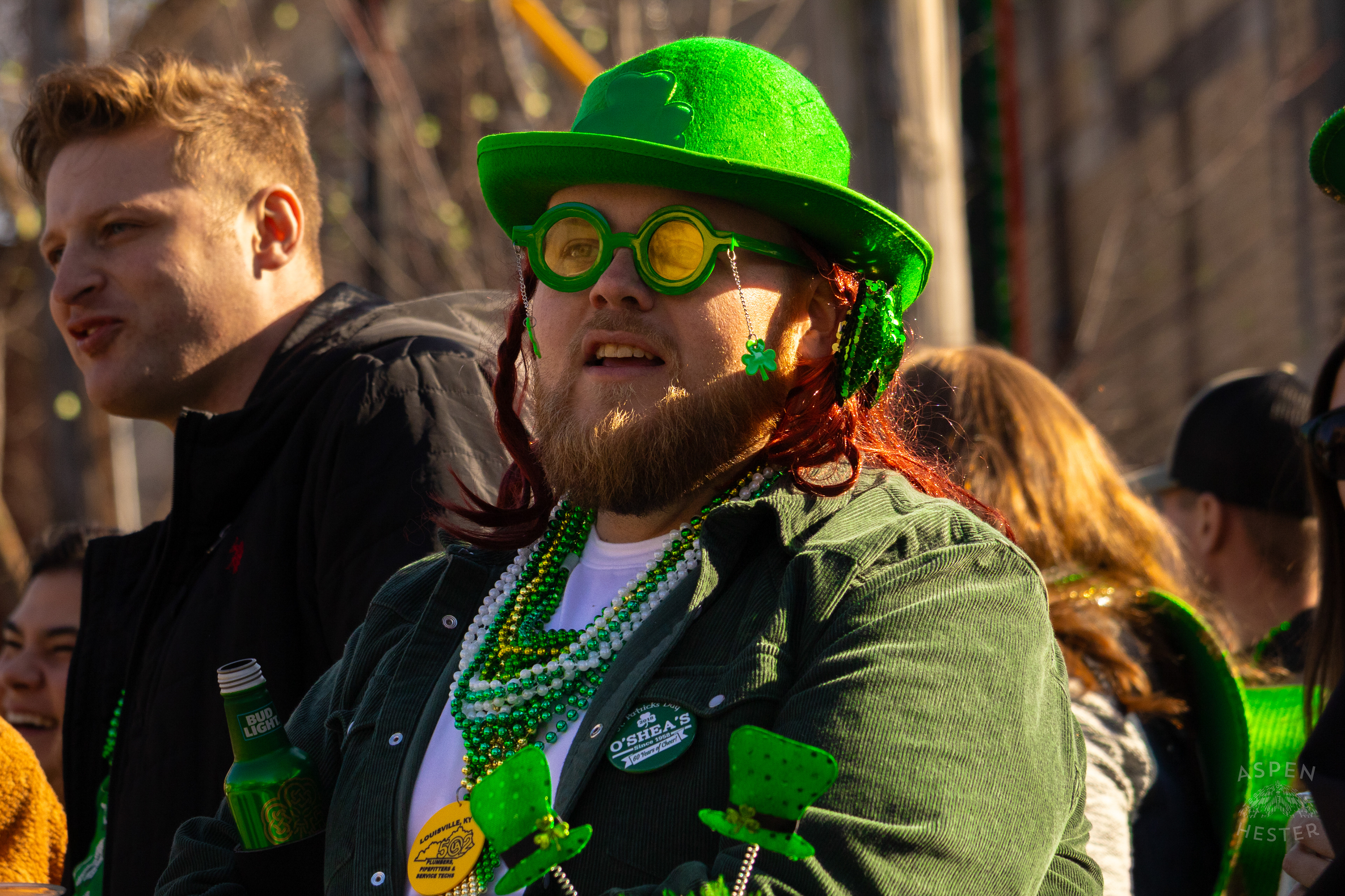Decked Out Spectators Watch as The 52nd Annual Saint Patrick’s Day Parade Rolls Through The Highlands. March 8th, 2025/Aspen Hester