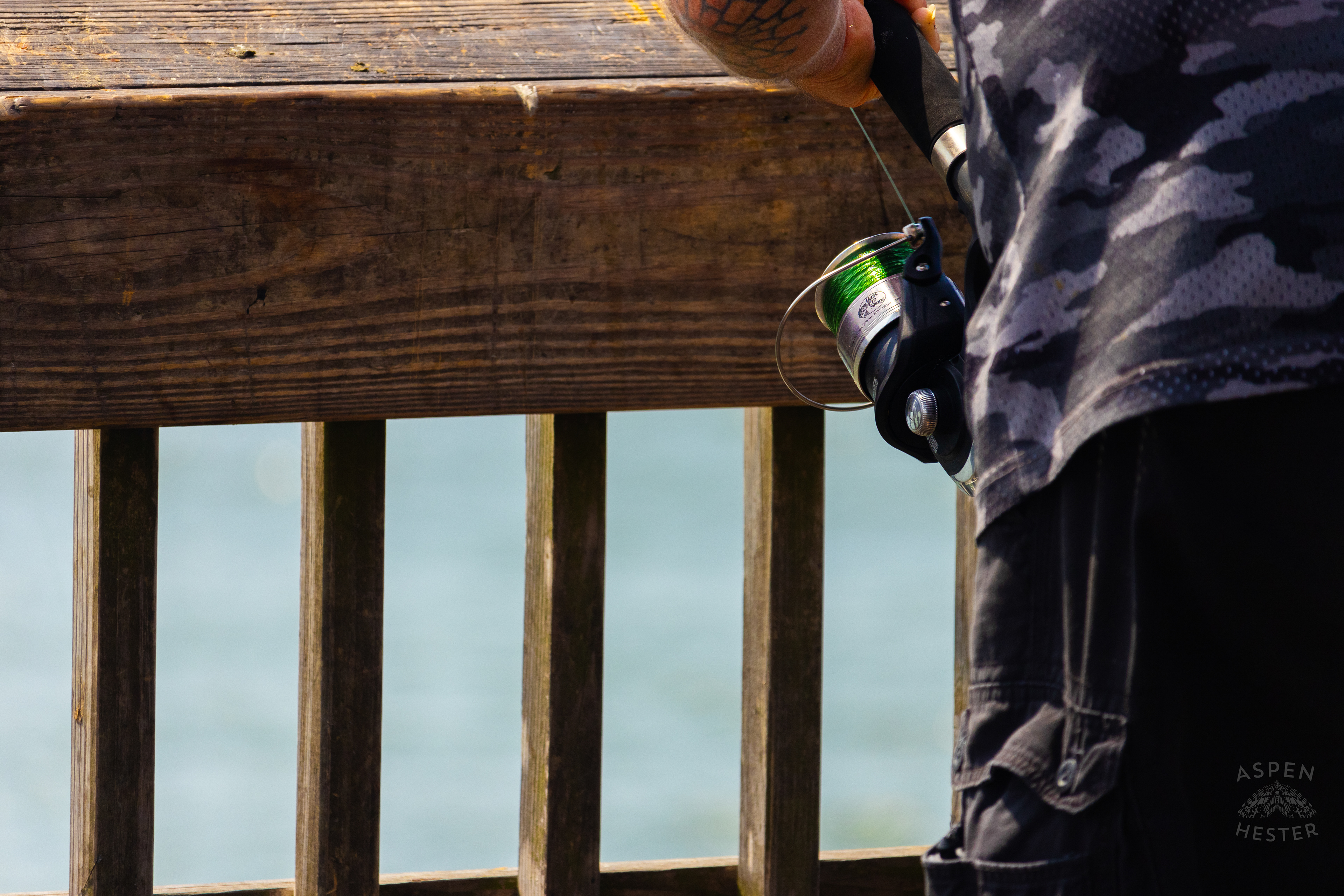 Fisherman on The Tybee Island Pier and Pavilion on Tybee Island Georgia. June 27th, 2024/Aspen Hester