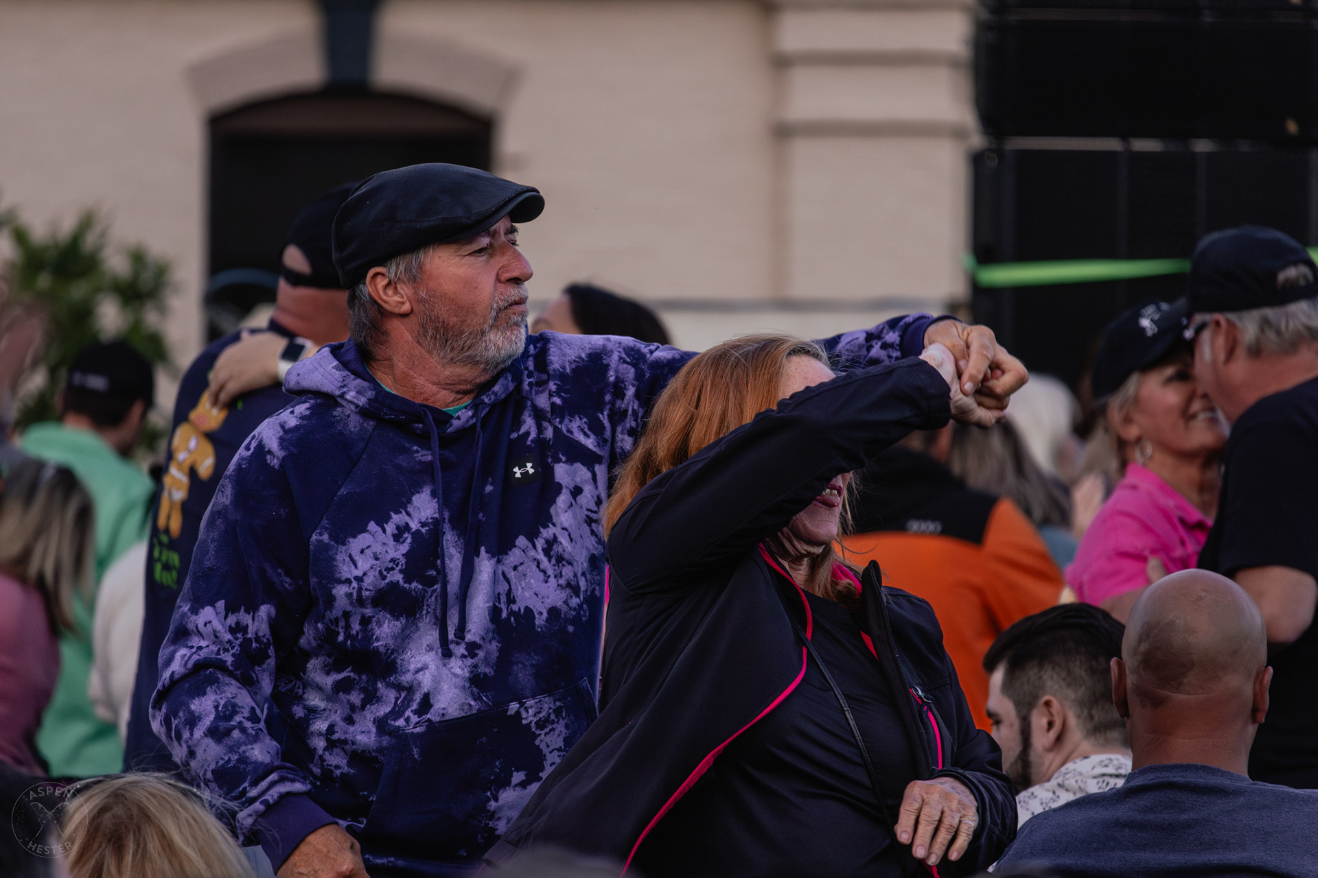 Lovers Slow Dancing to The Juicebox Heroes At Clarksville 'Good Times' Summer Concert Series. May 11th, 2024/Aspen Hester