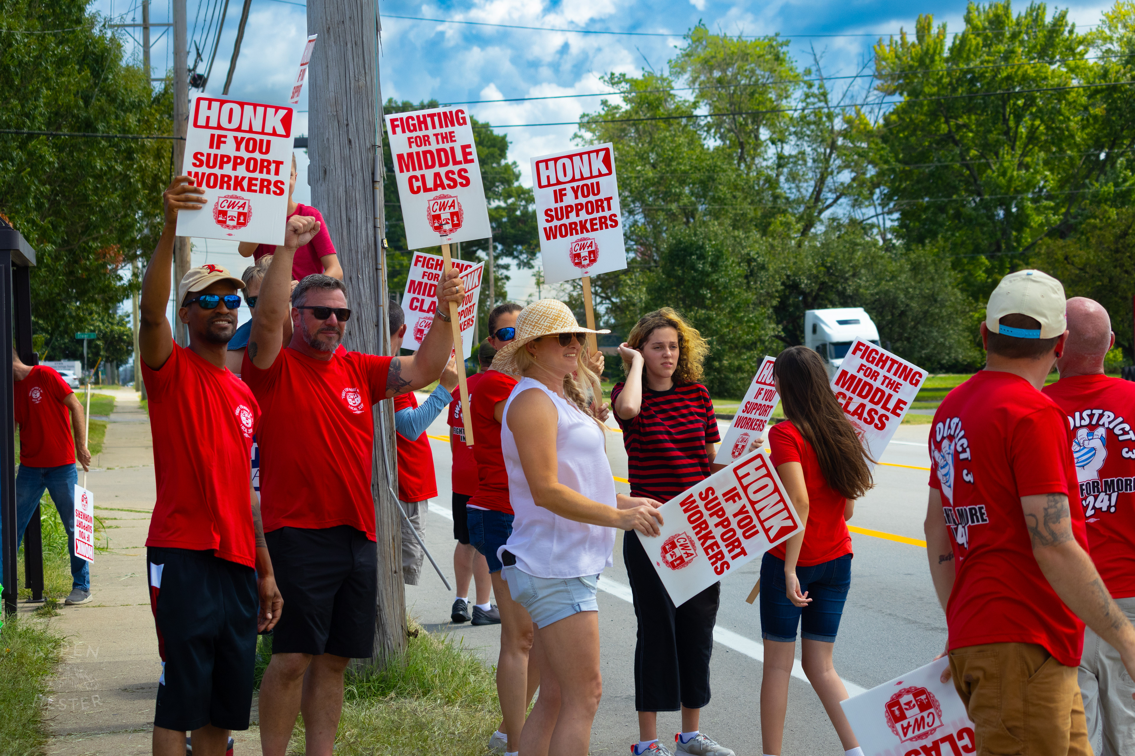 Members of The Communication Workers of America Union and Supporters Strike Against AT&T for Fair Pay and Benefits. August 18th, 2024/Aspen Hester