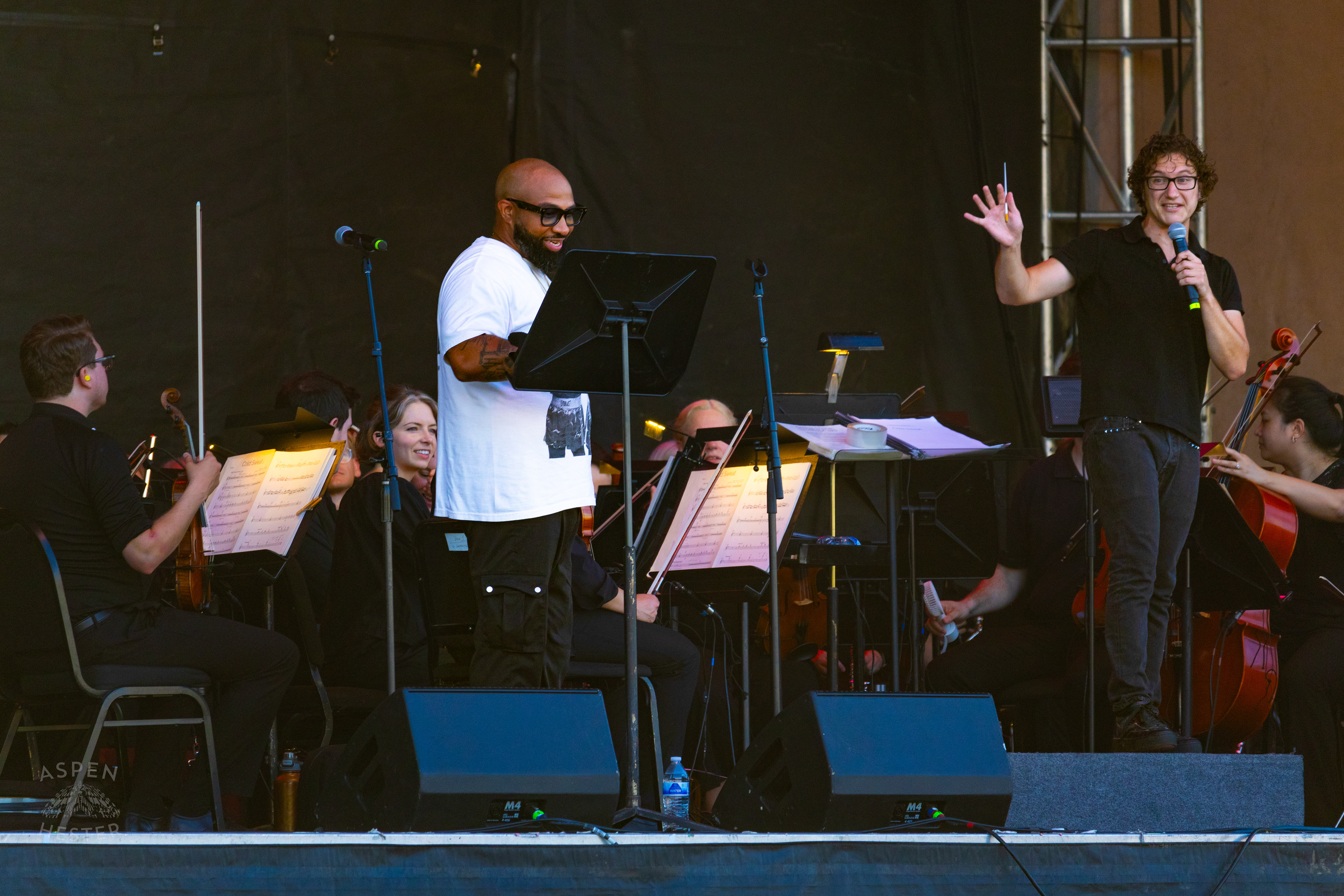 Jason Clayborn and Teddy Abrams at Play America with The Louisville Orchestra. July 5th, 2024/Aspen Hester