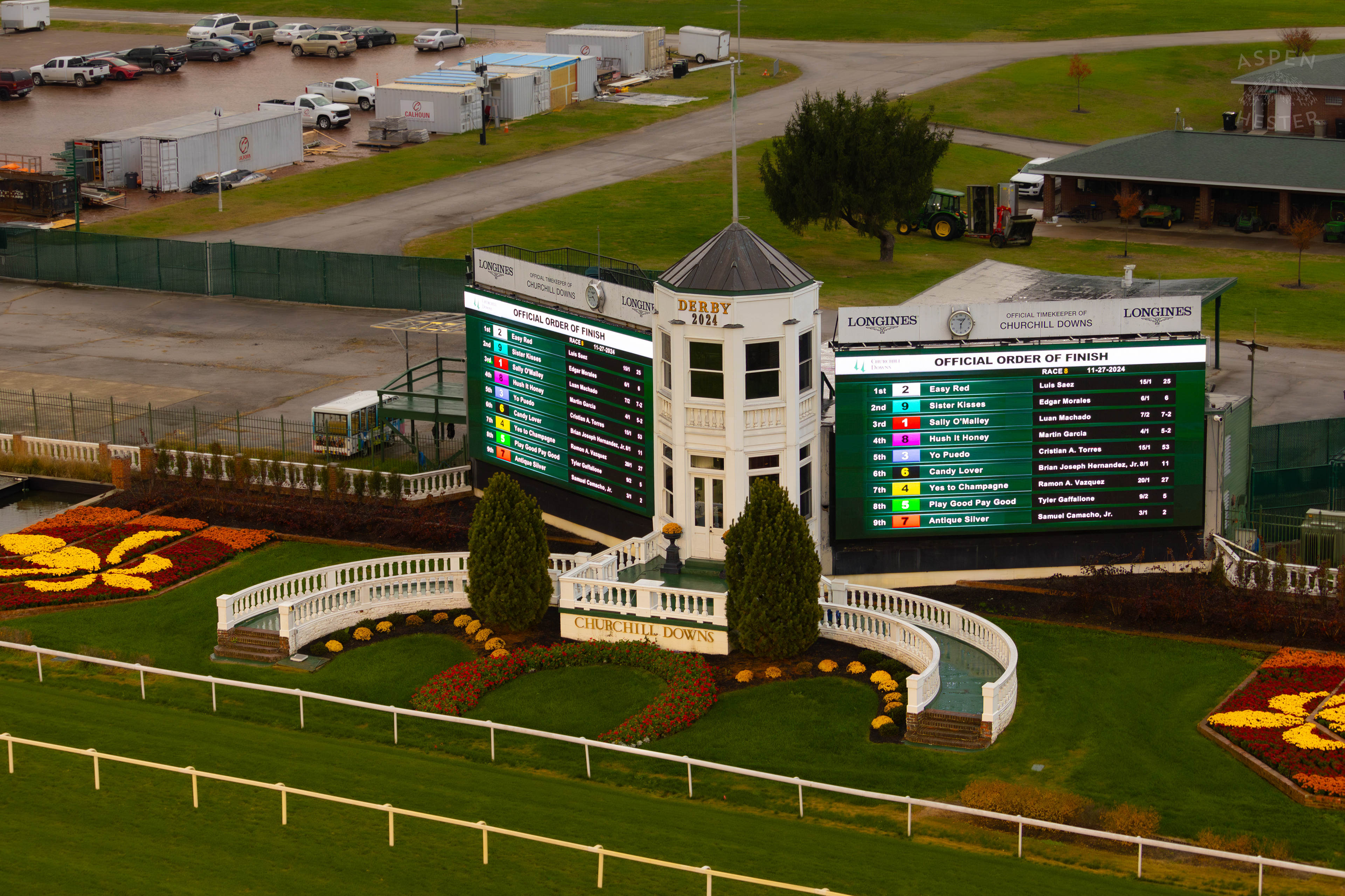 The Infamous Churchill Downs Pagoda On The Day Bob Baffert Returned After A 3 Year Suspension. November 27th, 2024/Aspen Hester