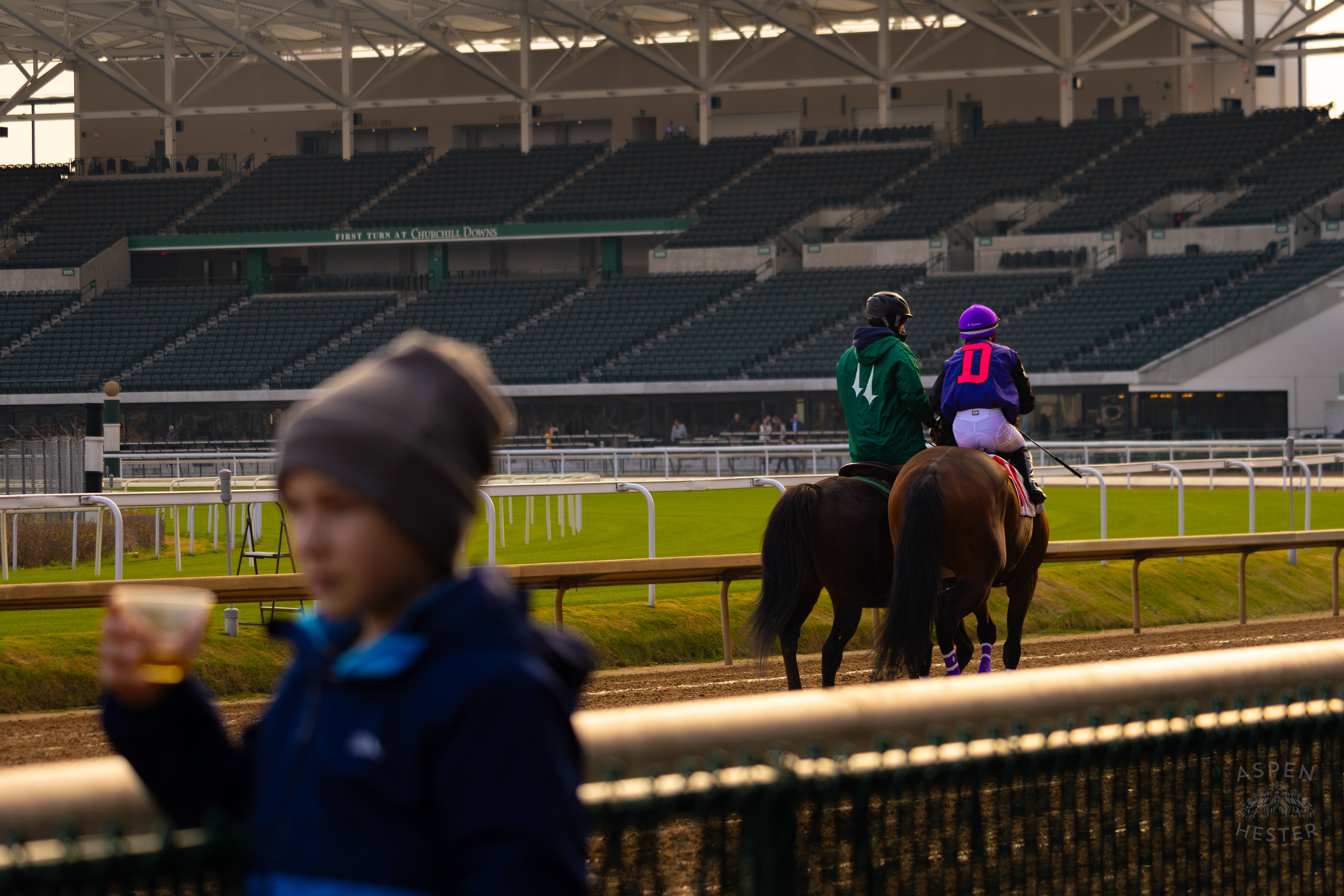 Horse #11 Aleman Ridden by Jockey Joseph Ramos Being Led to The Starting Gate for Race 10 During The Thanksgiving Day Festivities At Churchill Downs. November 28th, 2024/Aspen Hester
