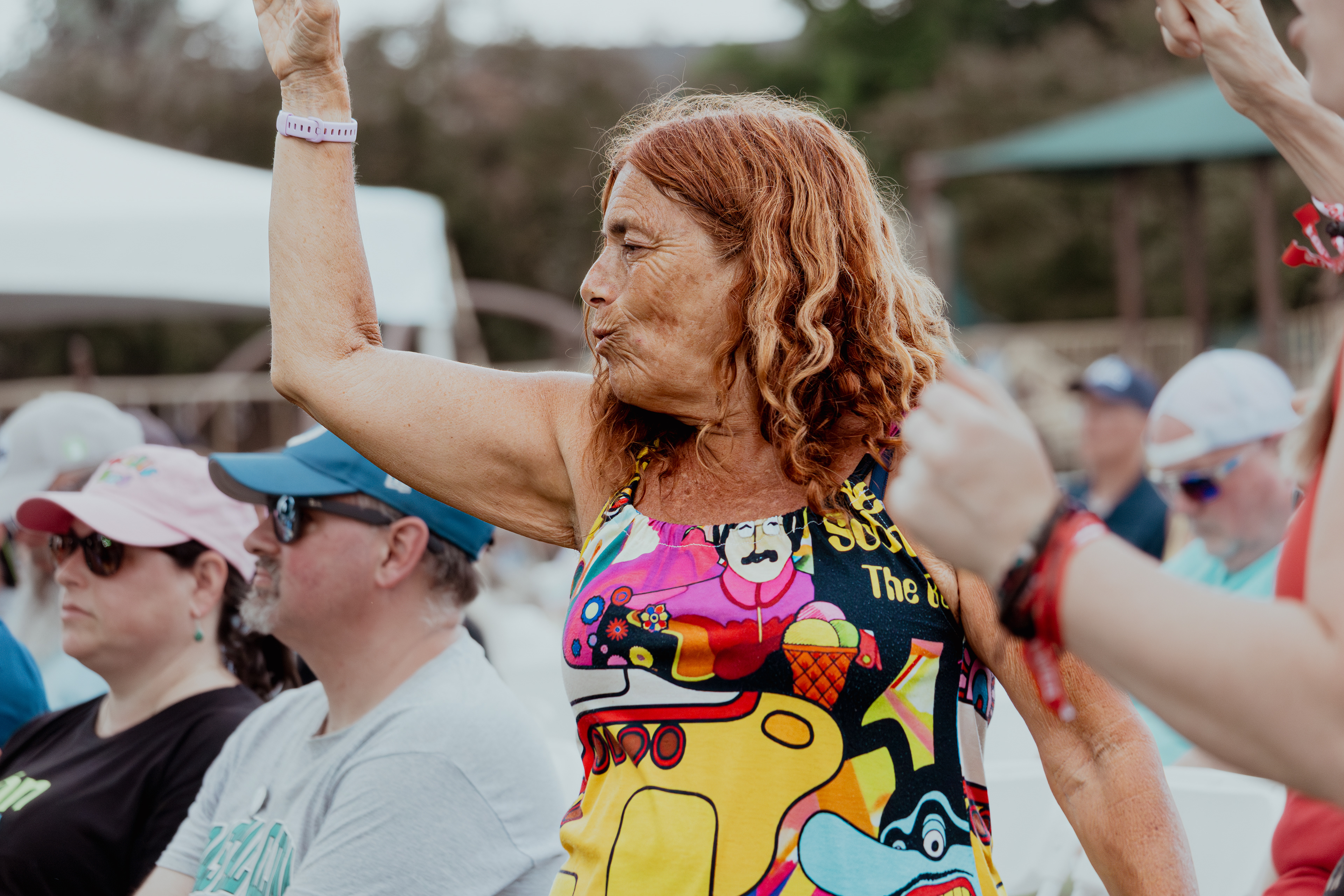 People Enjoying the Music at Abbey Road on The River. May 25th, 2024/Aspen Hester