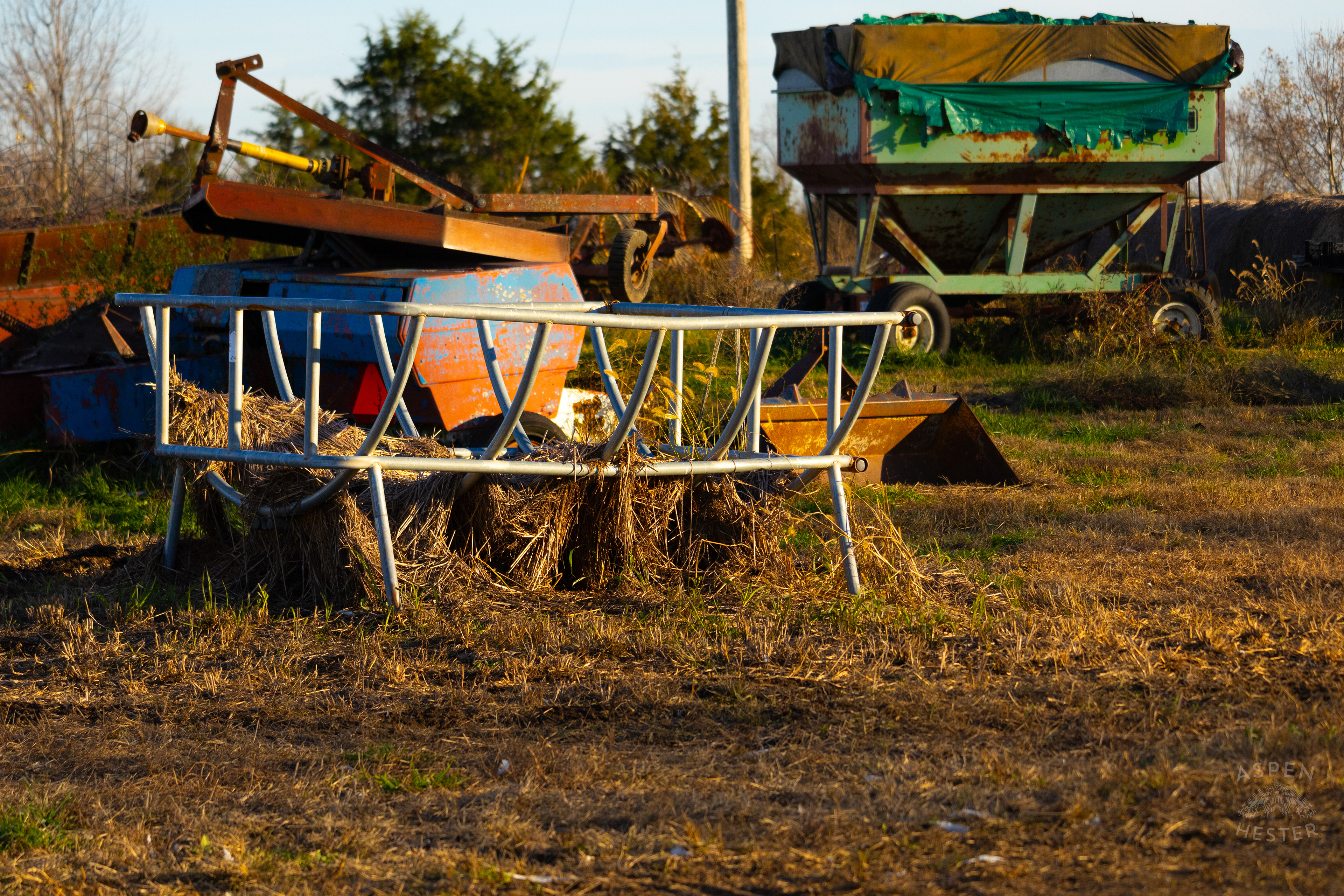 Pasture Equipment on Skinner Farms Thanksgiving Turkey Pick Up Day. November 24th, 2024/Aspen Hester