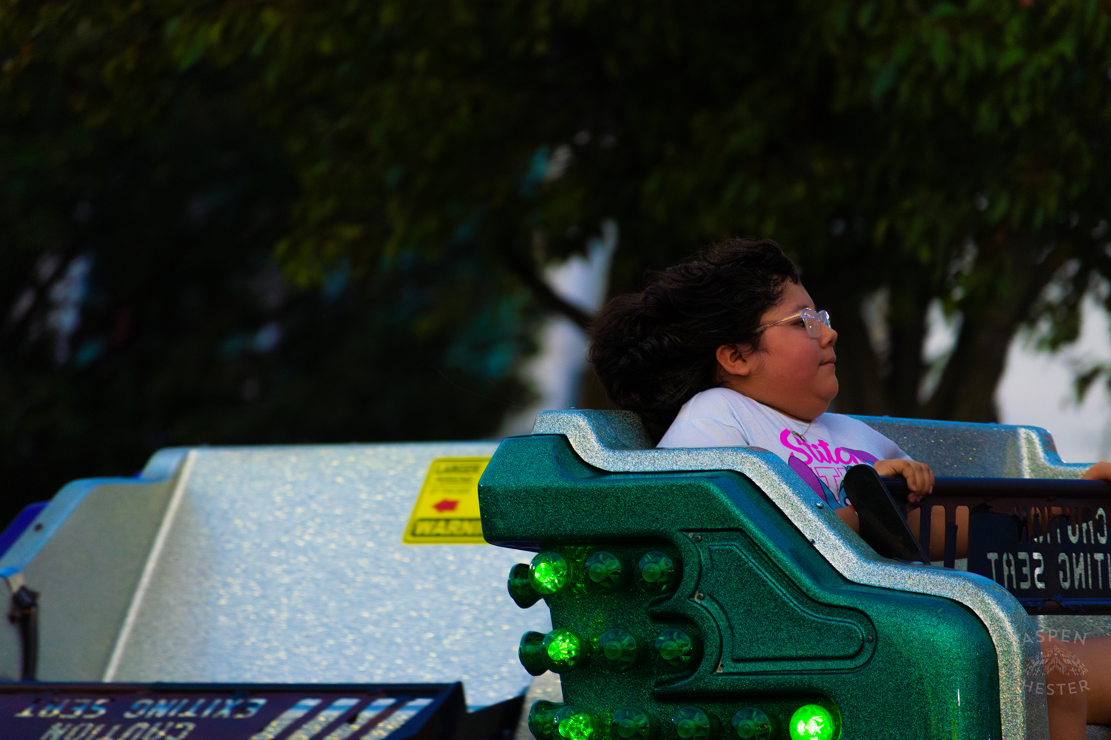 Fair Goers Spinning Around on A Ride at The 120th Kentucky State Fair. July 15th, 2024/Aspen Hester