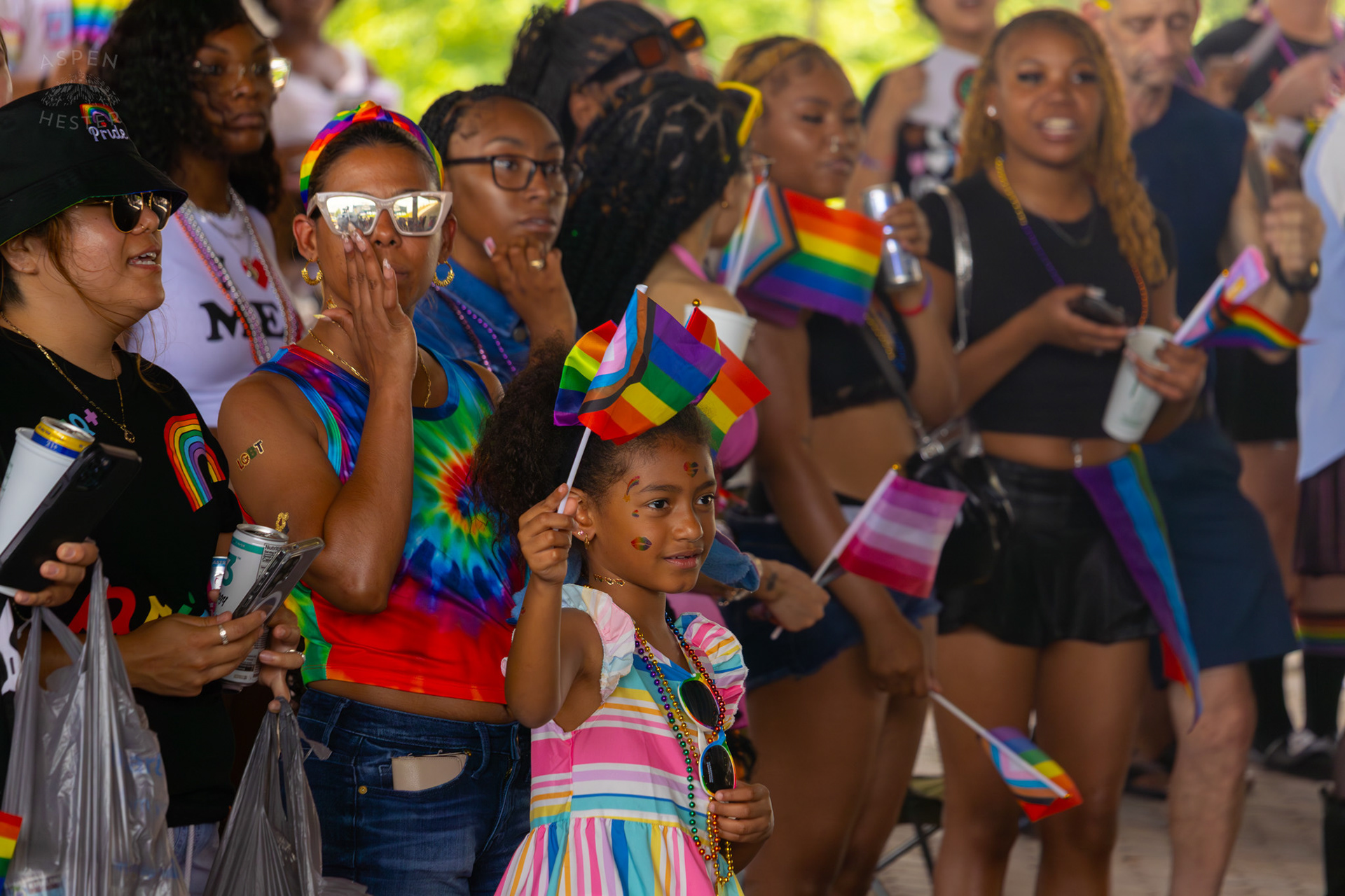 Excited Parade Spectators Watching The Annual Celebration at Kentuckiana Pride 2025. June 21th, 2025/Aspen Hester