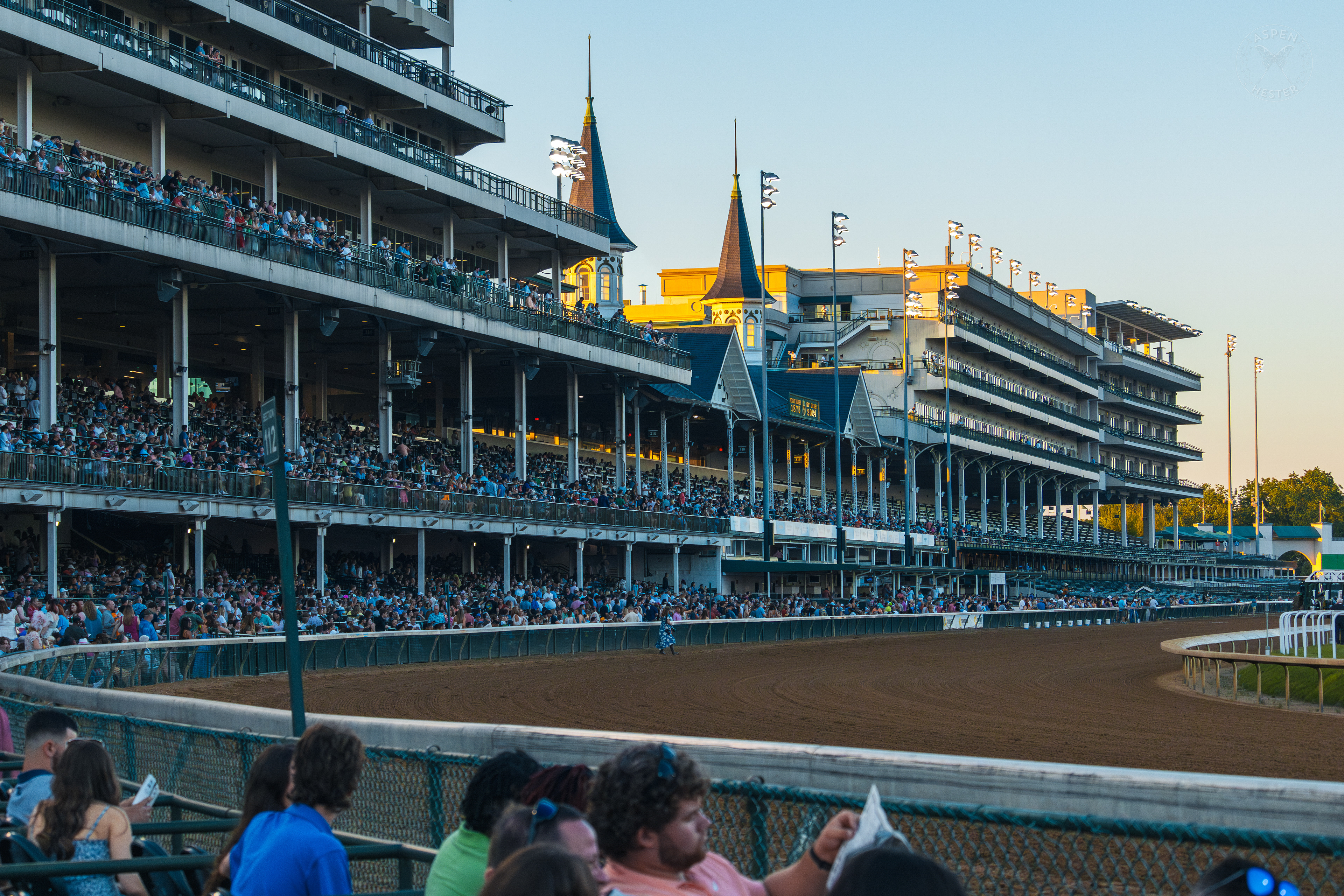 The Twin Spires Over Downs After Dark. May 18th, 2024/Aspen Hester