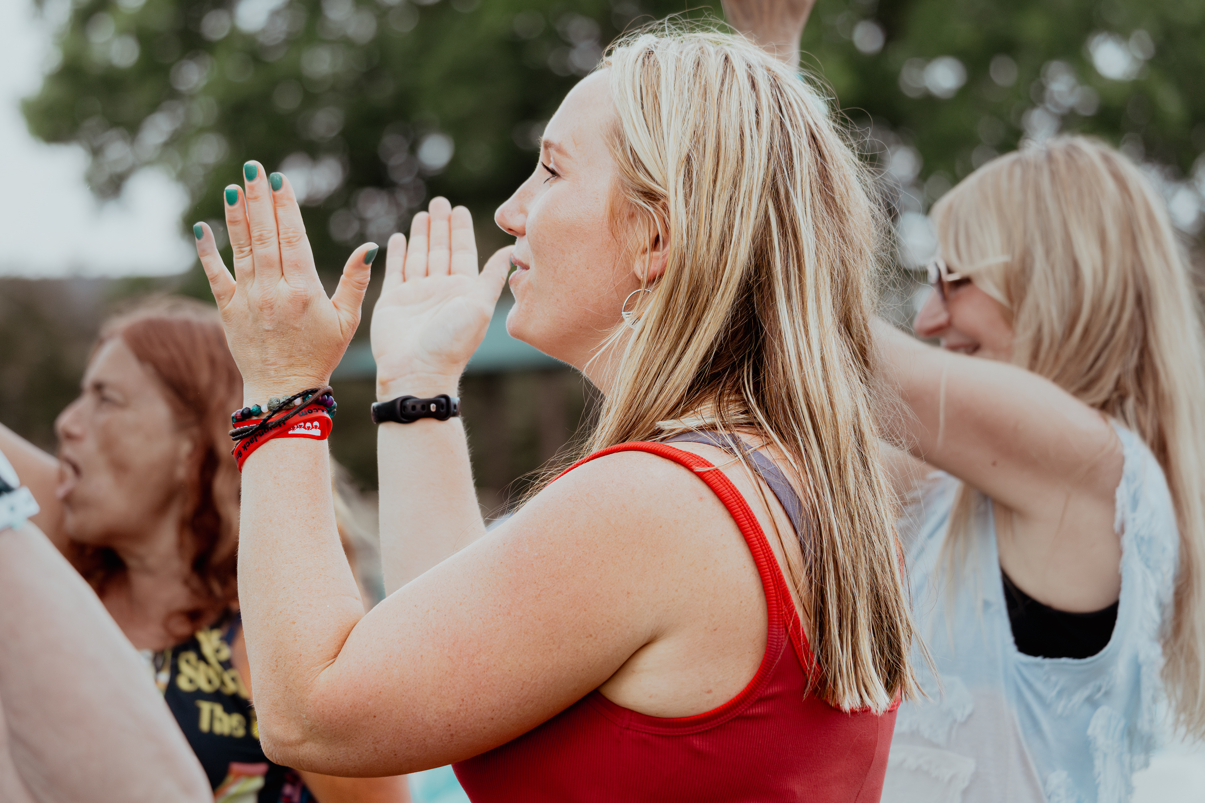 People Enjoying the Music at Abbey Road on The River. May 25th, 2024/Aspen Hester