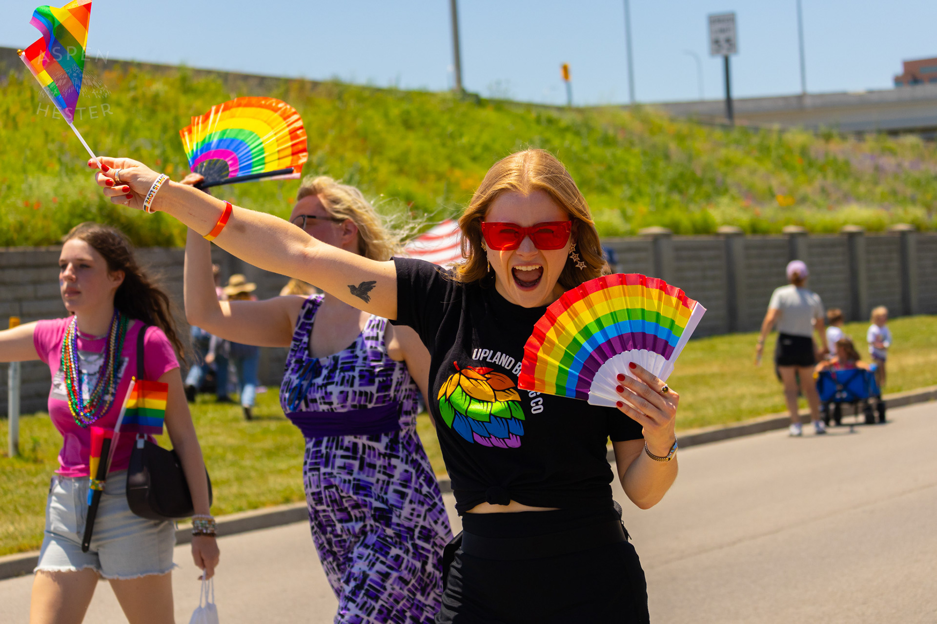 WHAS-11's Alex Dederer in The Kentuckiana Pride Parade. June 15th, 2024/Aspen Hester