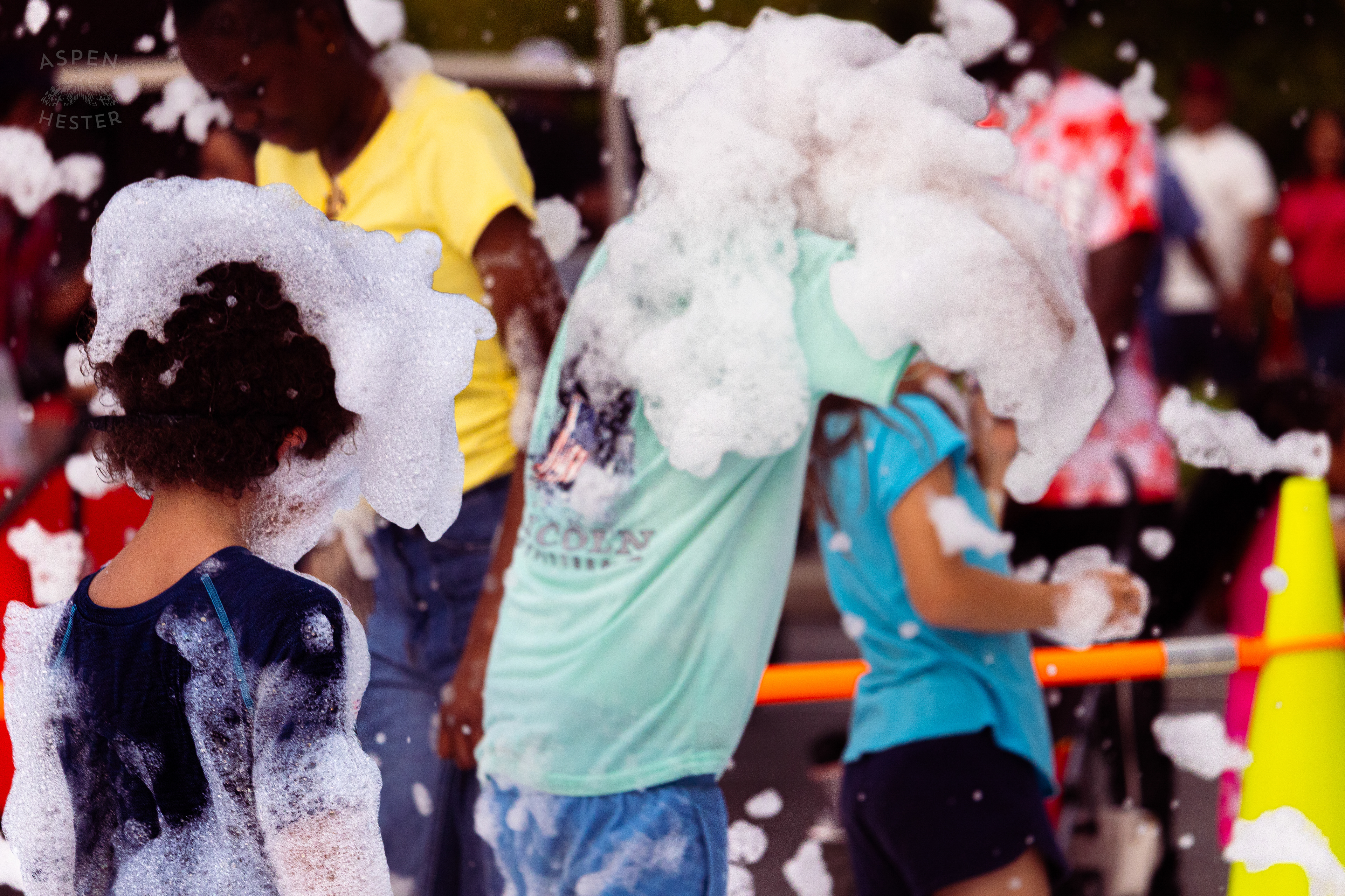 Kids Playing in the Bubble Party at Waterfront Park Fourth of July. July 4th, 2024/Aspen Hester