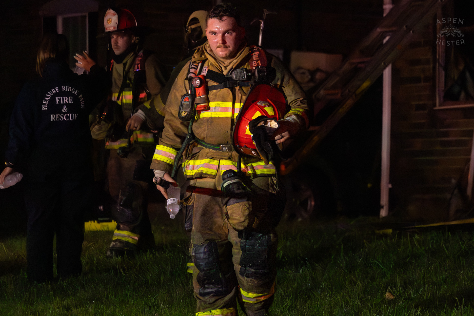 PRP Firefighters Battle A Flames at Big Run Creek Apartments. June 7th, 2024/Aspen Hester