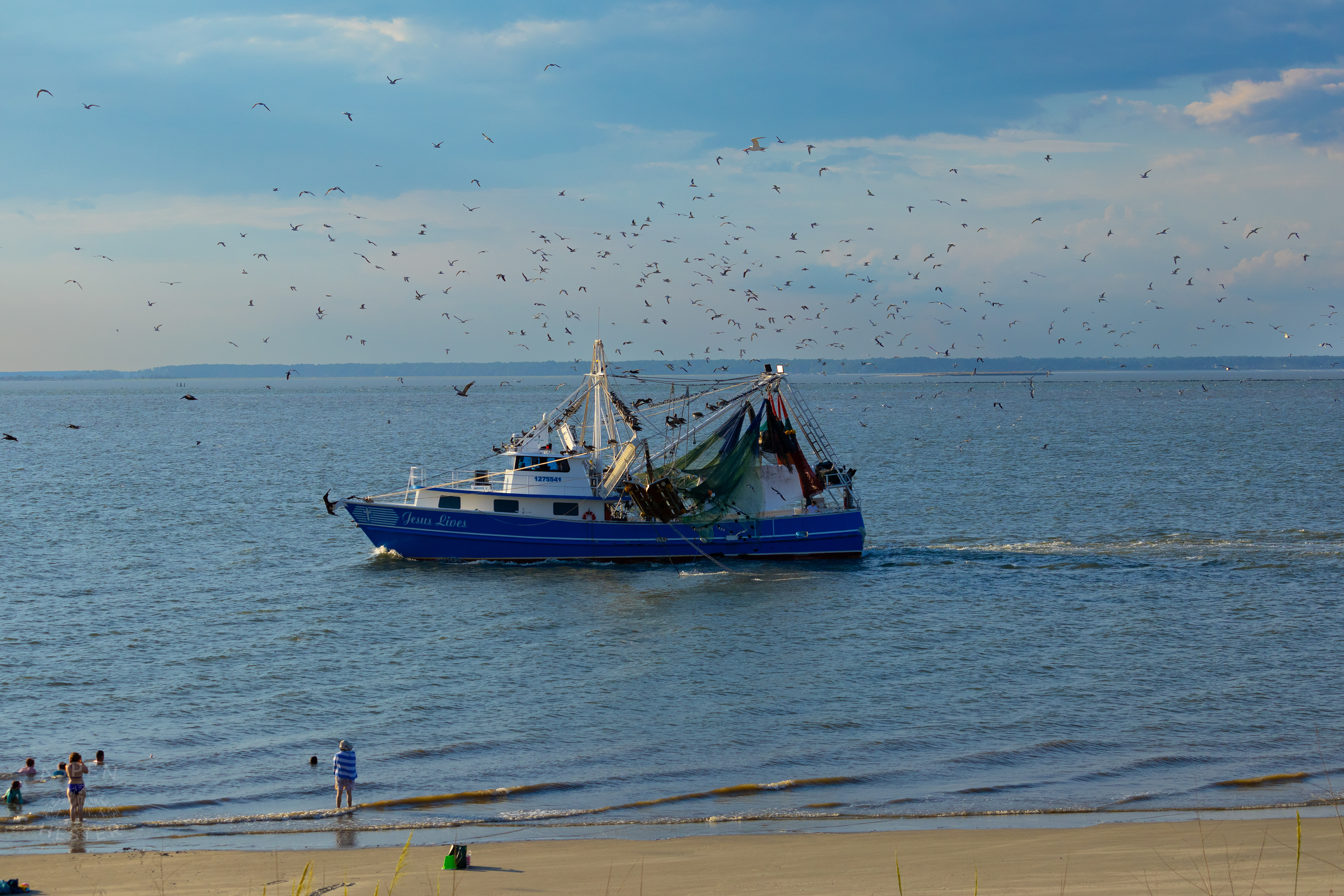 'Jesus Lives' Off The Coast of Tybee Island Georgia. June 23rd, 2024/Aspen Hester