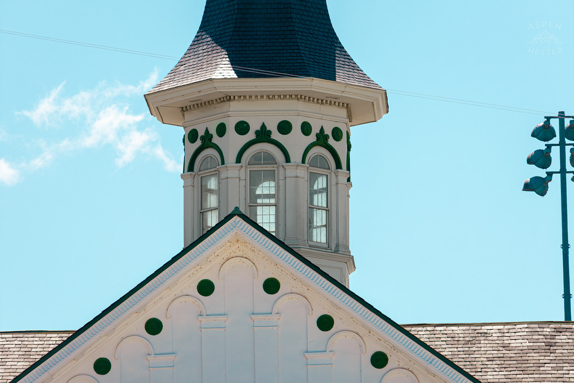 One of The Iconic Twin Spires at Churchill Downs During Thurby. April 30th, 2026/Aspen Hester