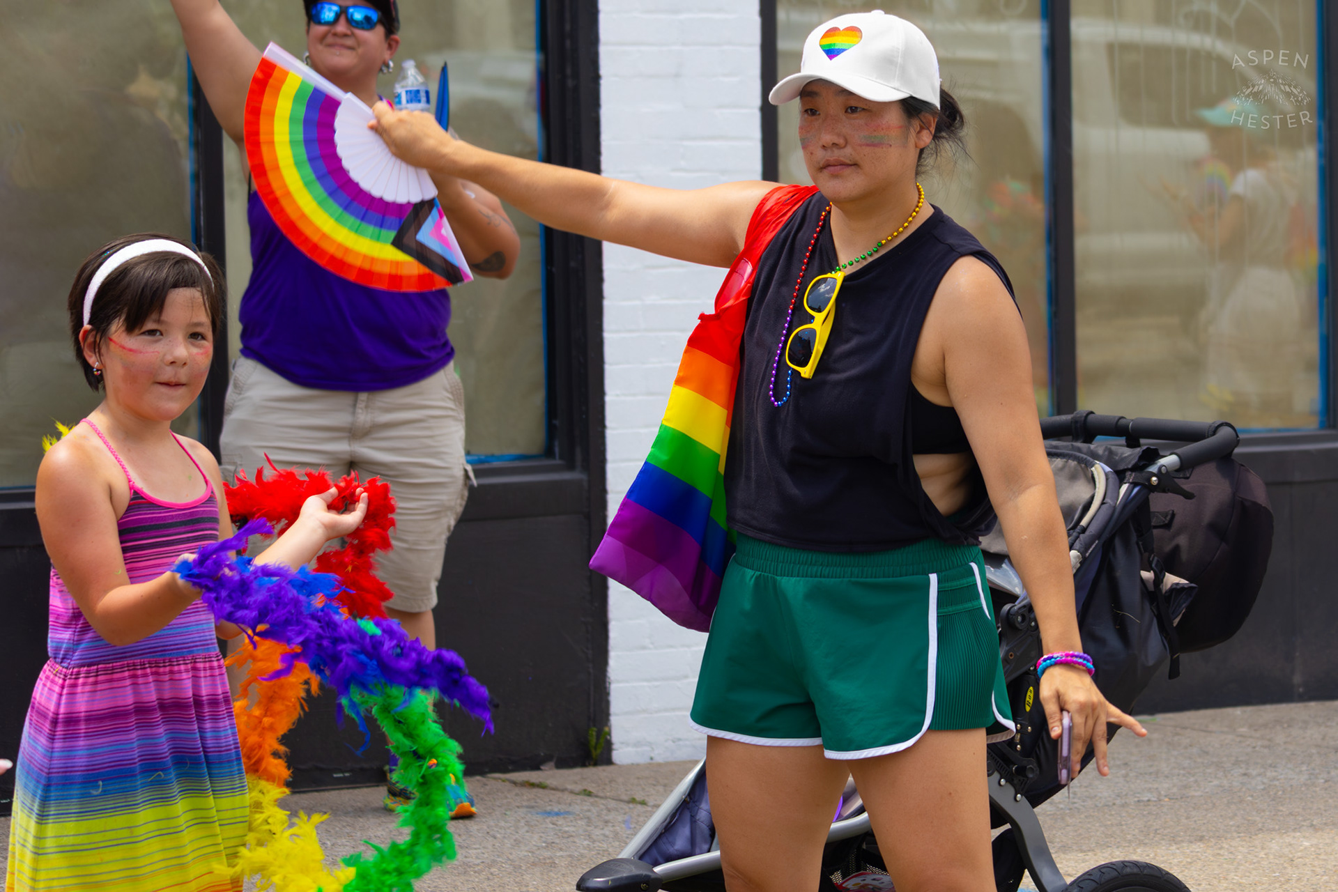 Excited Parade Spectators Watching The Annual Celebration at Kentuckiana Pride 2025. June 21th, 2025/Aspen Hester
