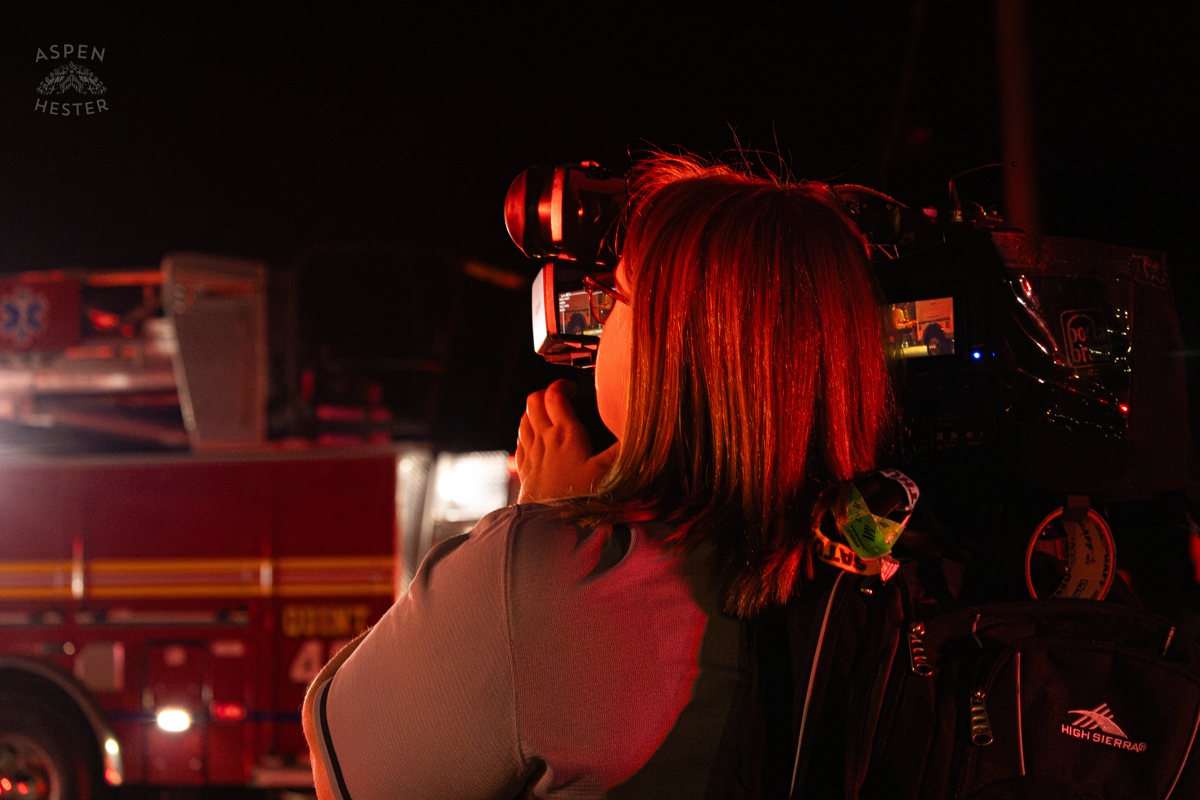 WHAS11’s Farley Capturing The Scene Where A Piper Cherokee Plane Crash Landed, Taking Out Utility Poles, and Hitting A Car on Breckenridge Lane and Kresge Way. October 11th, 2024/Aspen Hester 