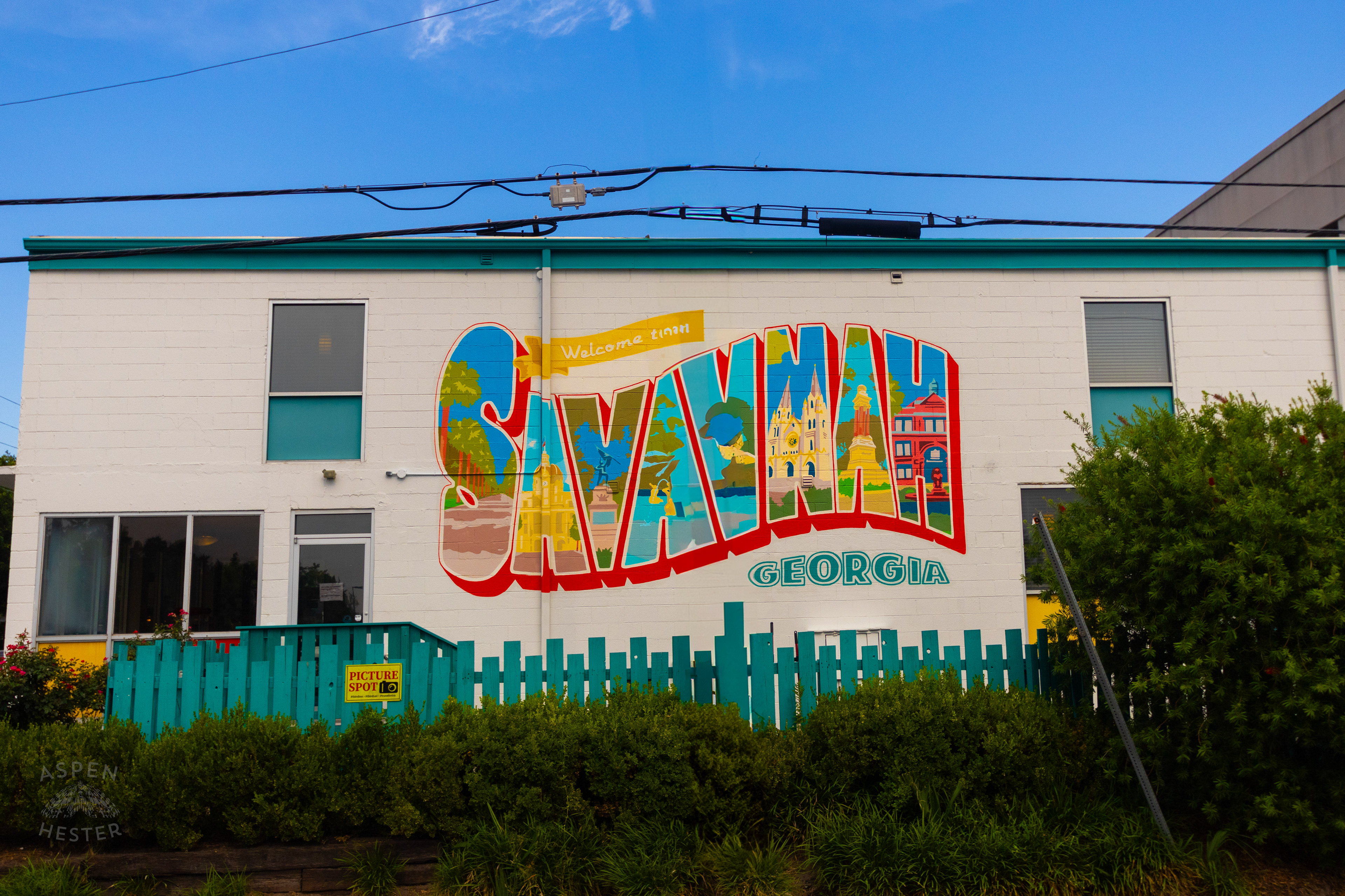 Mural on The Side of Thunderbird Inn in Savannah Georgia. June 26th, 2024/Aspen Hester 