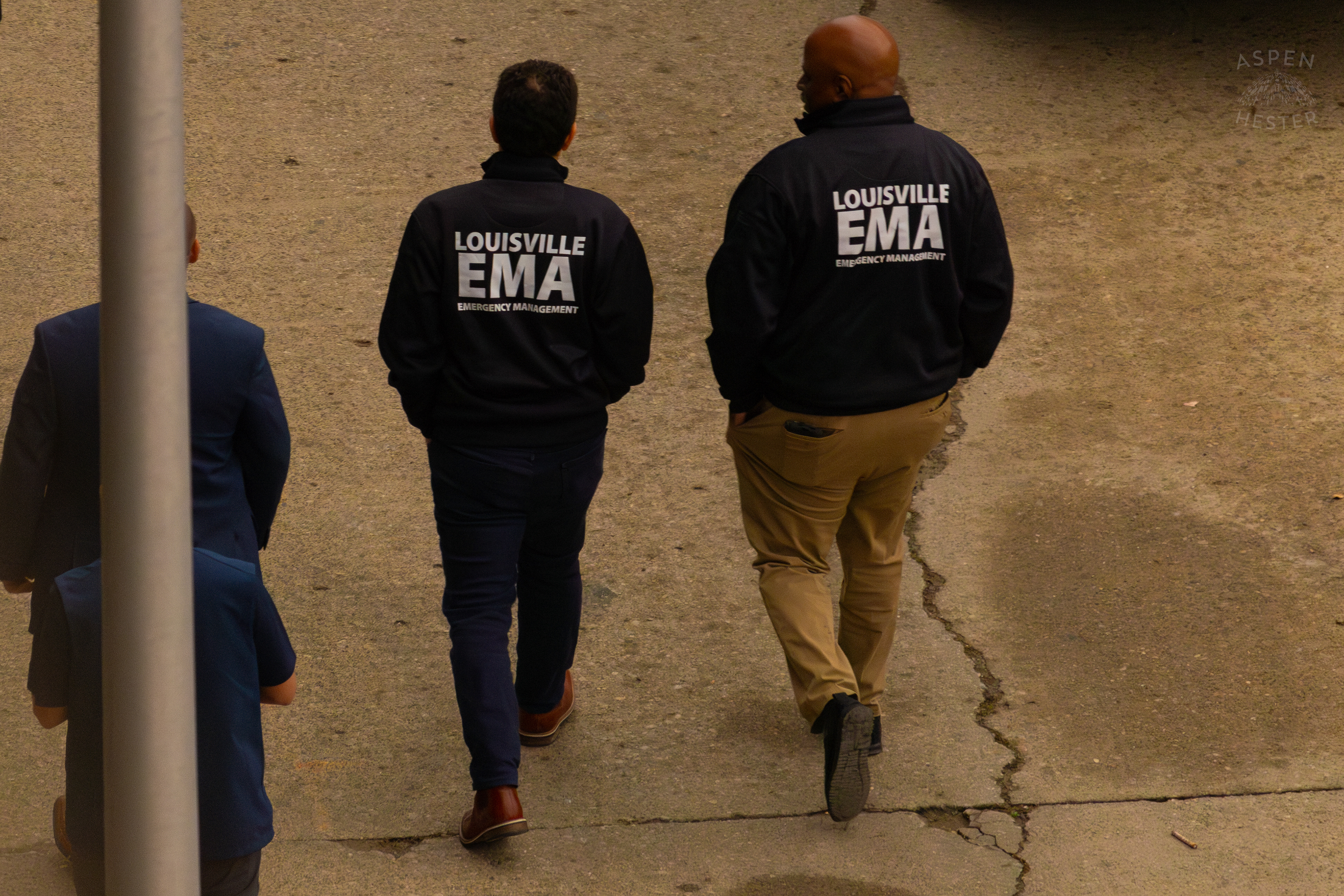 Mayor Craig Greenberg On The Scene of the 8+ Hour LFD Effort to Free A Trapped Demo Worker. November 11th, 2024/Aspen Hester