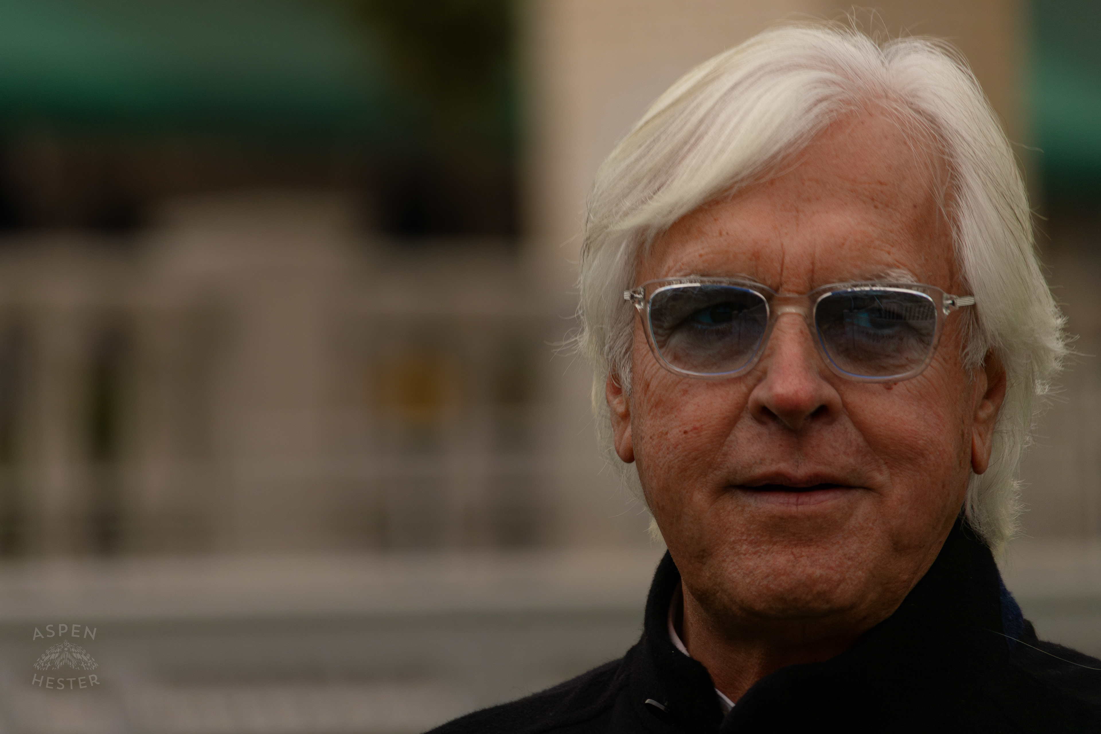 Bob Baffert In The Saddling Paddock On The Day He Returned to Churchill Downs After A 3 Year Suspension. November 27th, 2024/Aspen Hester