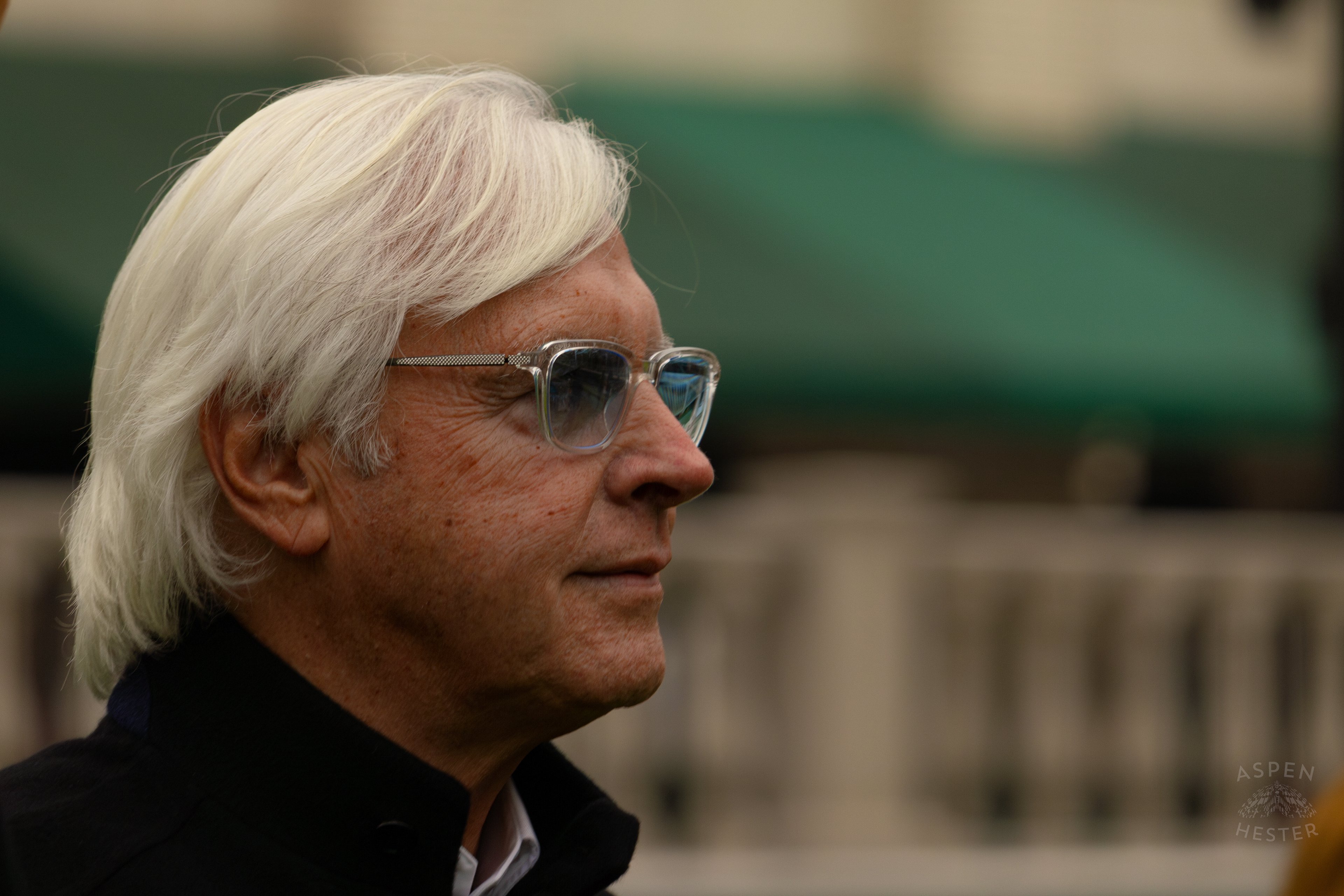 Bob Baffert In The Saddling Paddock On The Day He Returned to Churchill Downs After A 3 Year Suspension. November 27th, 2024/Aspen Hester