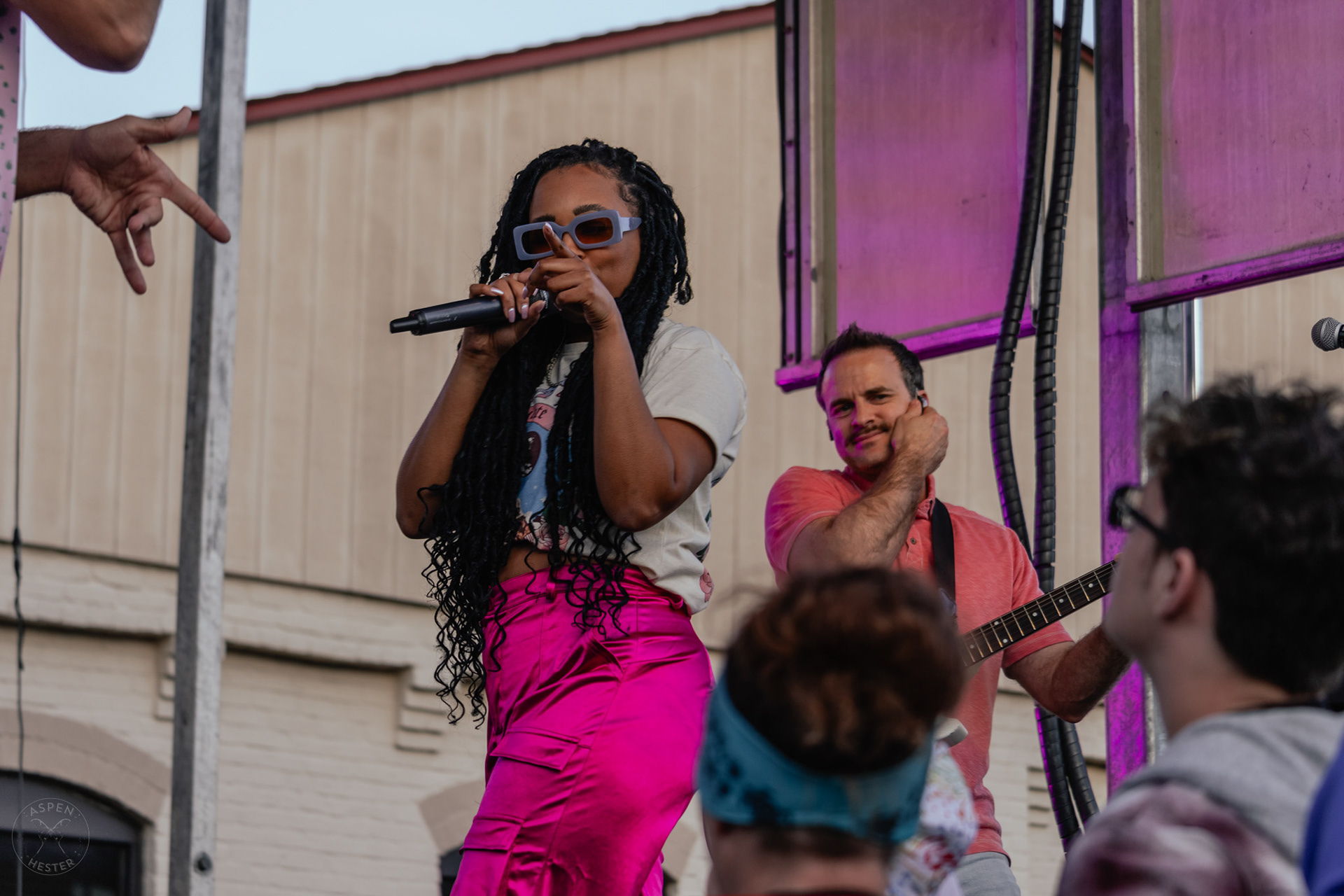 The Juicebox Heroes' Peyton Conners Singing At Clarksville 'Good Times' Summer Concert Series. May 11th, 2024/Aspen Hester
