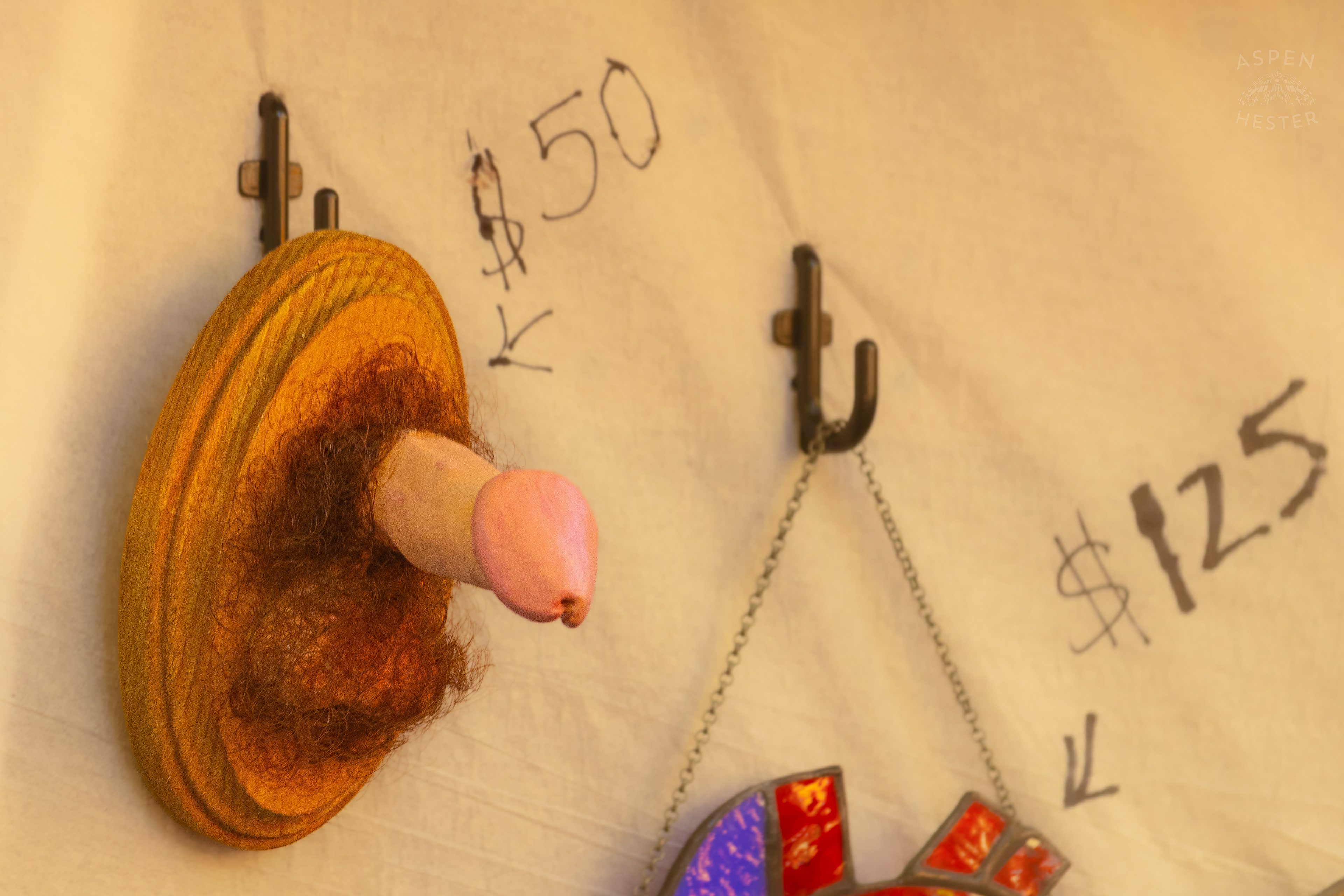 Mounted Penis Made by Barf Tart Art for Sale At The 2024 Louisville Unfair. October 5th, 2024/Aspen Hester