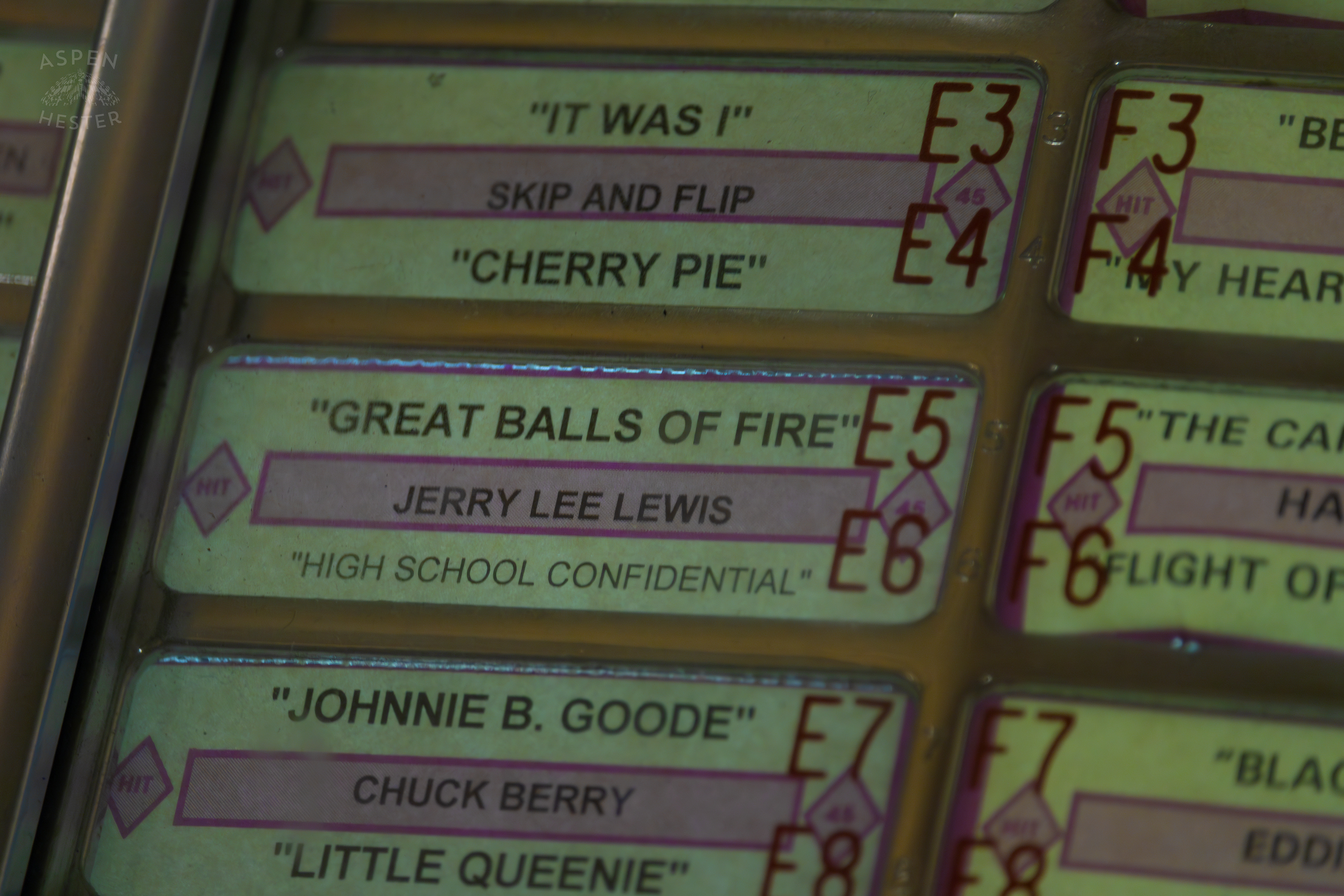 Songs Available on A Juke Box in Leopold's Ice Cream In Savannah Georgia. June 24th, 2024/Aspen Hester