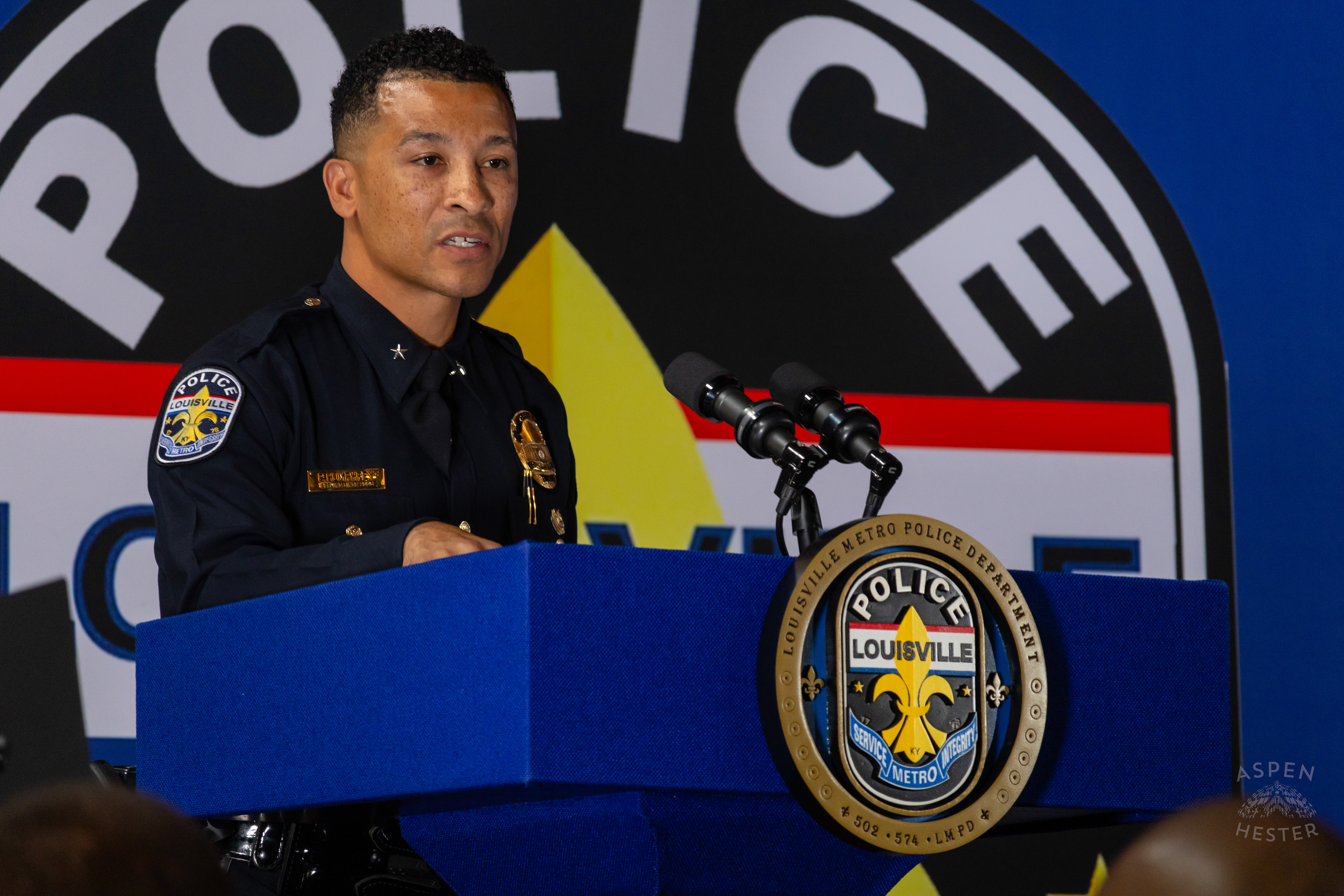 Interim Police Chief Paul Humphrey Speaks at The Graduation of MAC 59 into LMPD. August 30th, 2024Aspen Hester