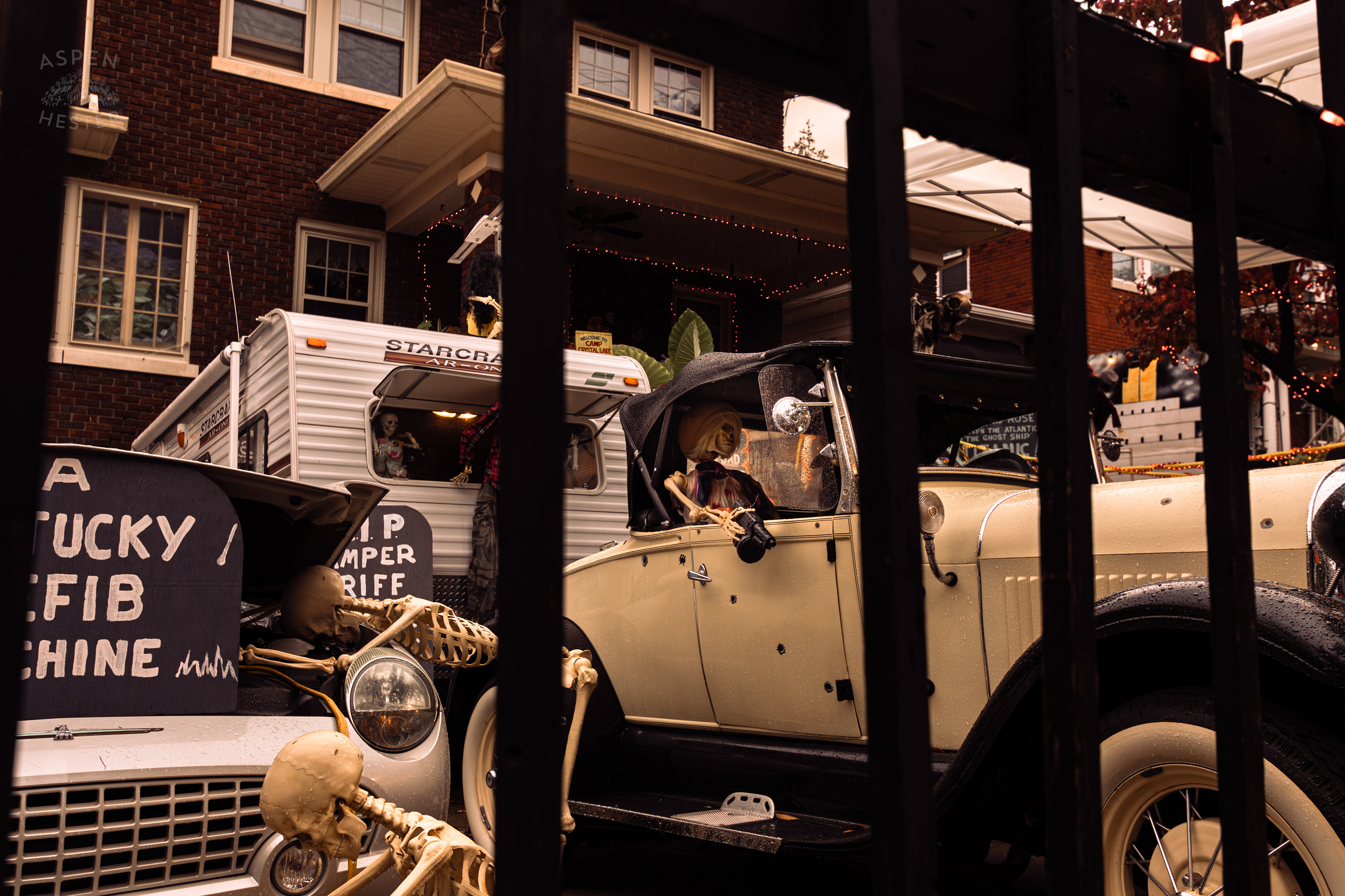 The Hillcrest Cemetery Along Hillcrest Avenue on Halloween Night. October 31st, 2024/Aspen Hester