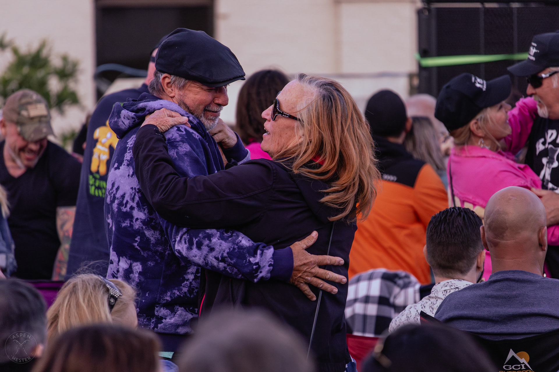 Lovers Slow Dancing to The Juicebox Heroes At Clarksville 'Good Times' Summer Concert Series. May 11th, 2024/Aspen Hester