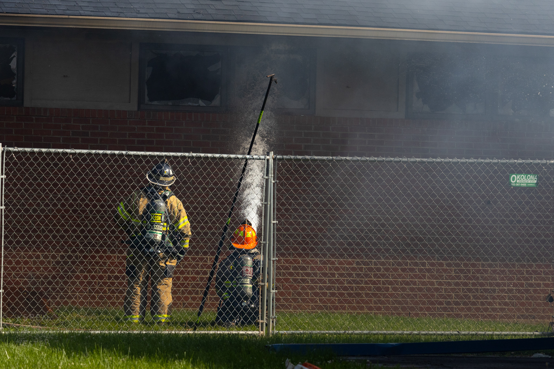 Firefighters Battling Flames at The Old Library on Preston Highway. May 31st, 2024/Aspen Hester