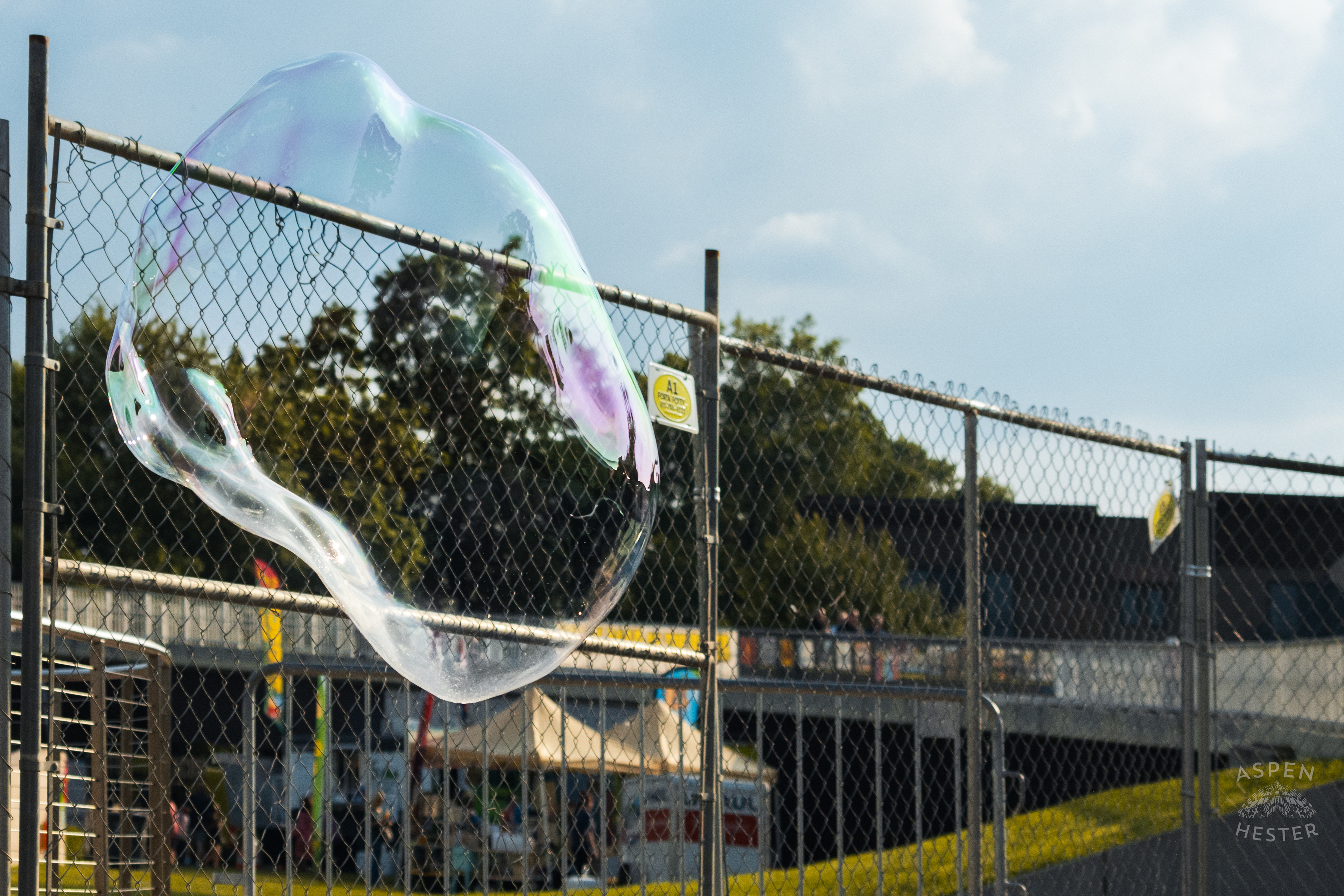 A Bubble Made By Pat Outside Abbey Road Festival. May 25th, 2024/Aspen Hester