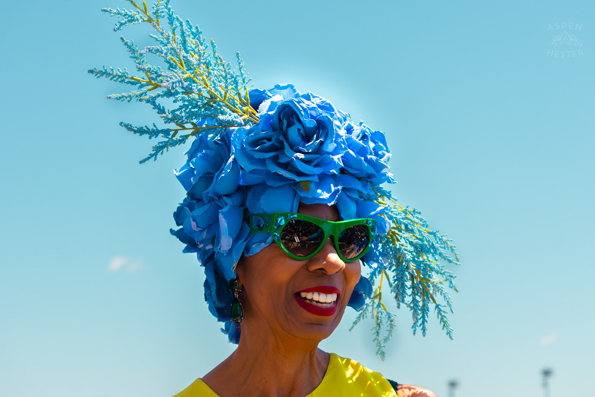 One of The Most Fascinating Hat Seen in The Stands at Churchill Downs During Thurby. April 30th, 2026/Aspen Hester
