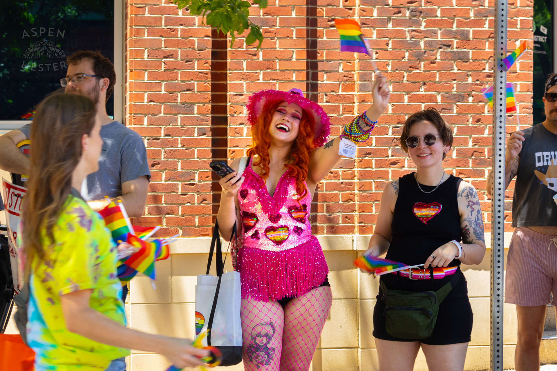 Chappell Roan Look-a-Like Watching The Kentuckiana Pride Parade. June 15th, 2024/Aspen Hester